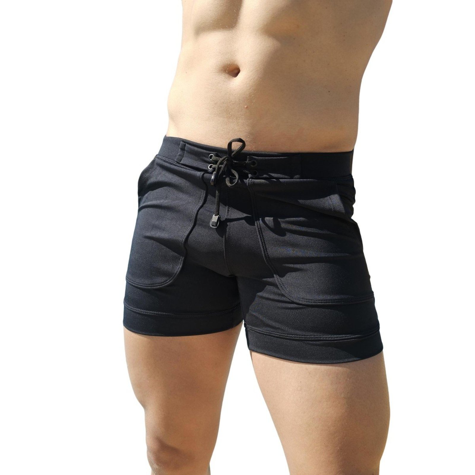 Vista 2 Sunga Bermuda Shorts Grigo Collection Total Black Preto preto black Grigo Collection preto black