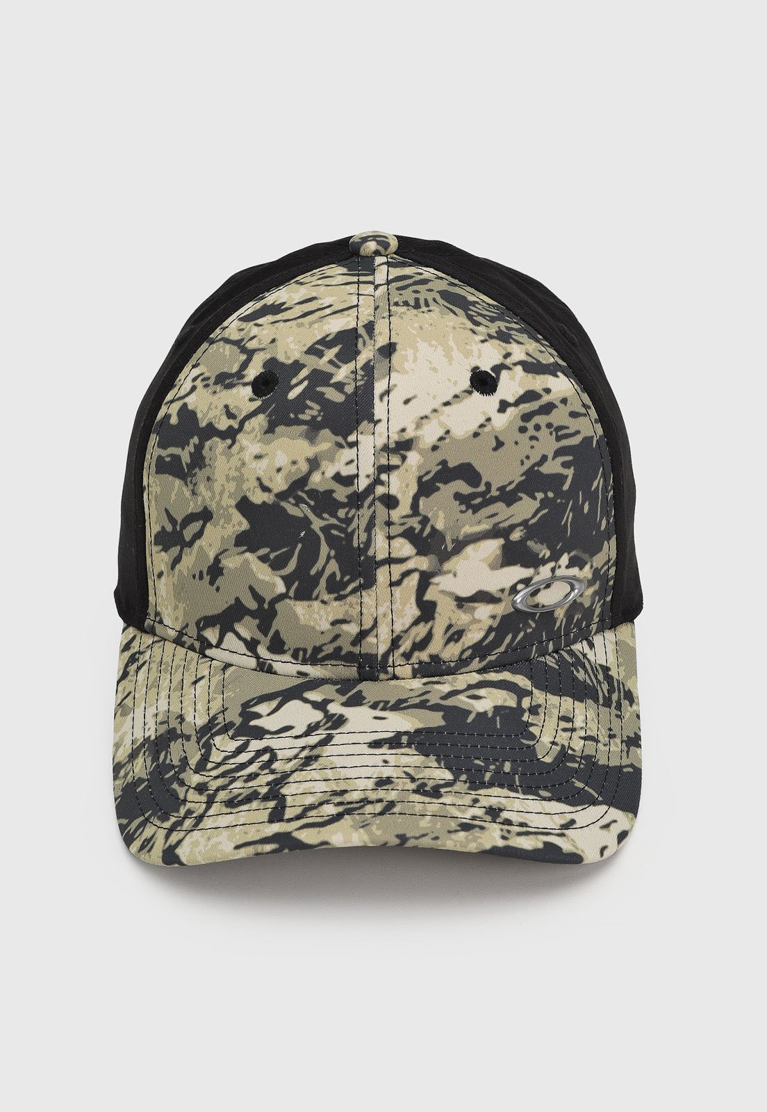 Vista 2 Boné Masculino Oakley Tinfoil II e Bege preto Oakley preto