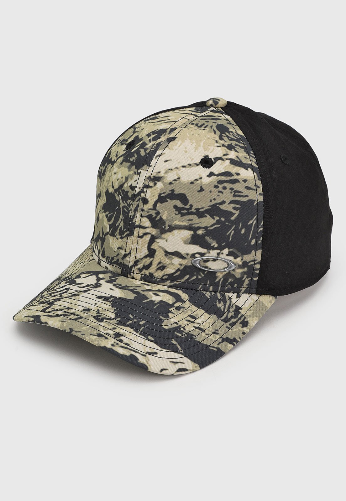 Vista 3 Boné Masculino Oakley Tinfoil II e Bege preto Oakley preto