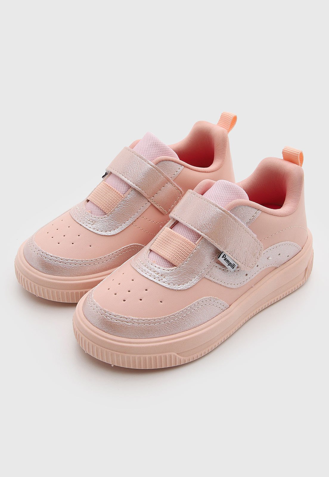 Infantil - Tênis Pampili Detalhe Metalizado Rosa