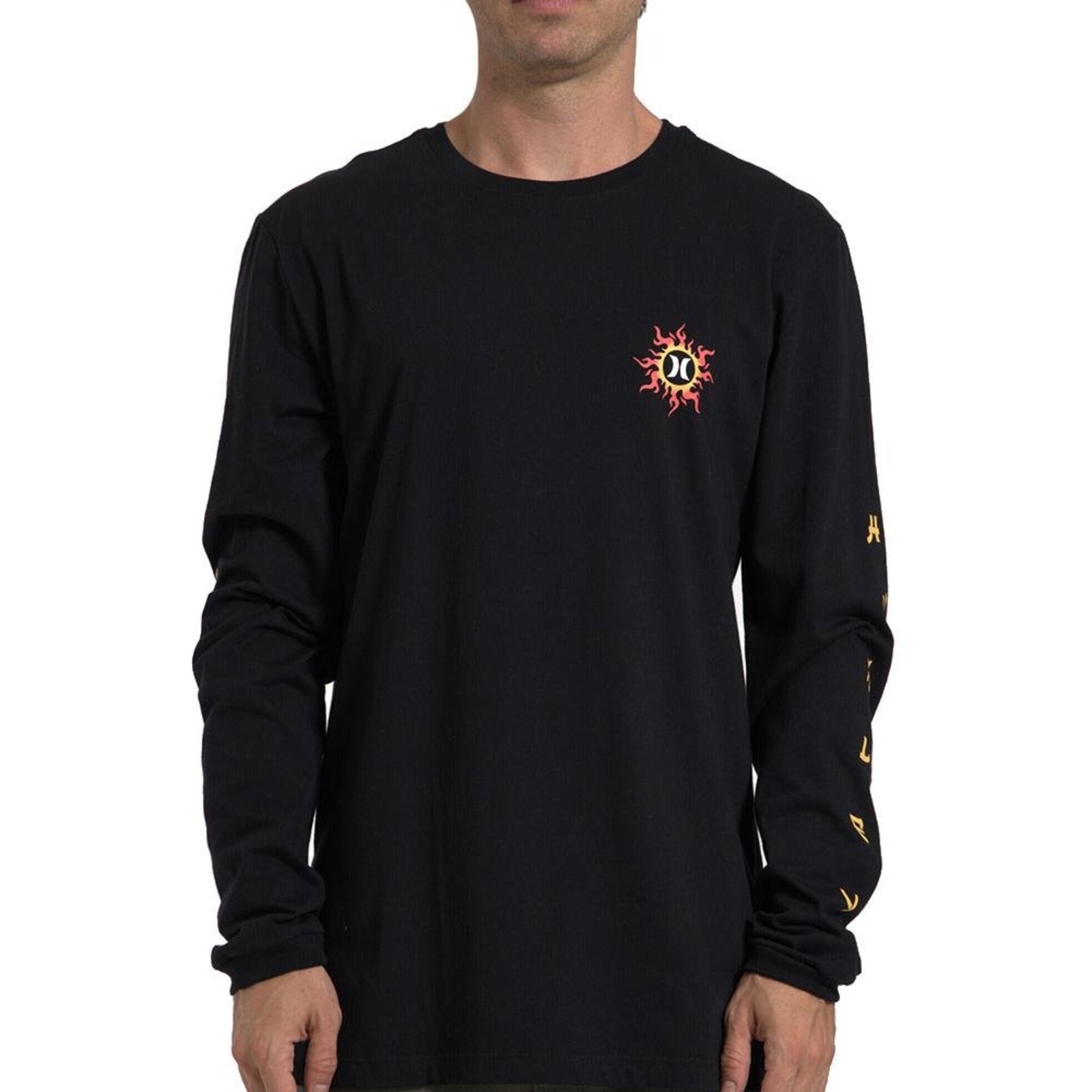 Camiseta Hurley Manga Longa Dragon Masculina Preto