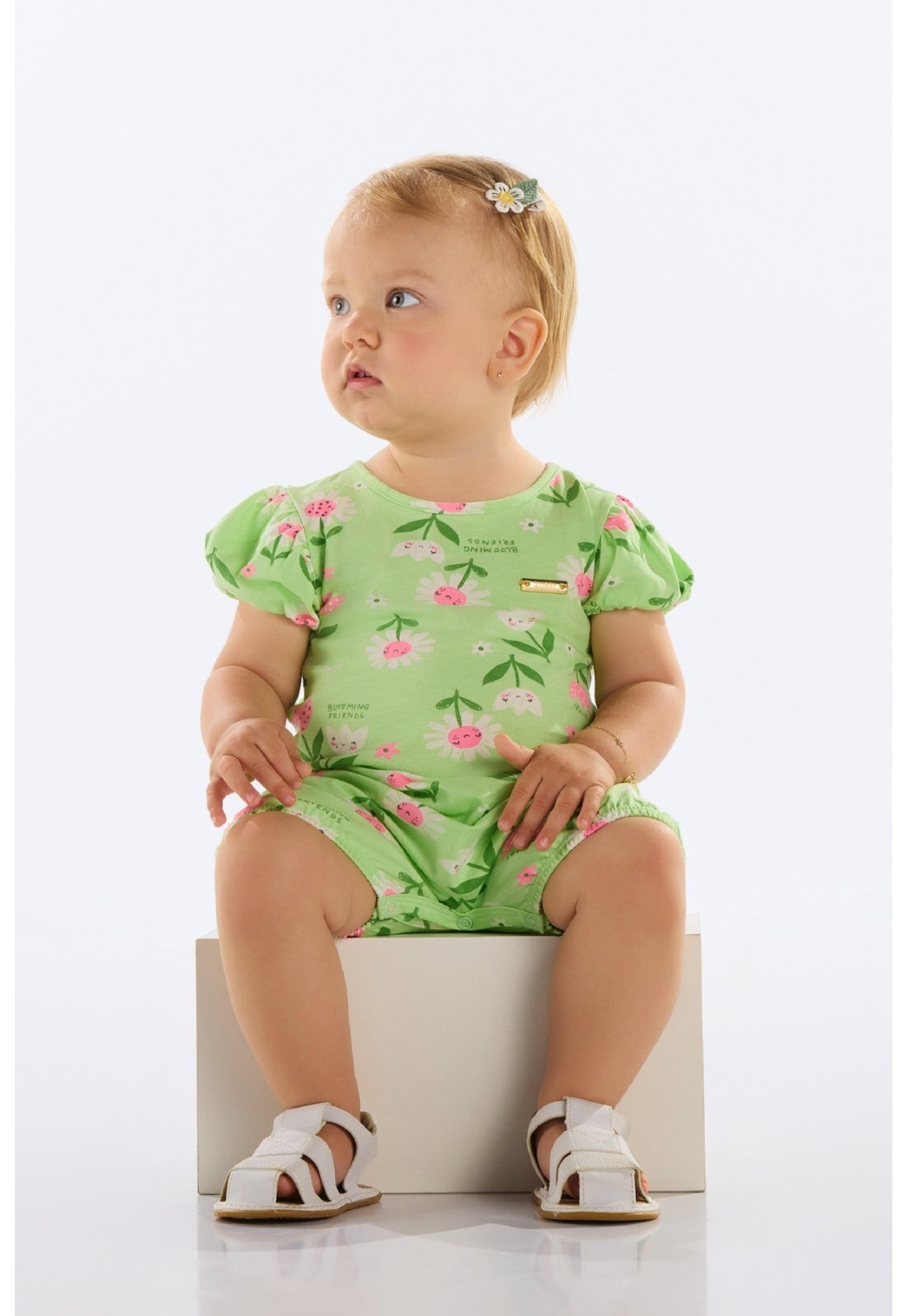 Infantil – Banho de Sol Flores para Menina Quimby Verde