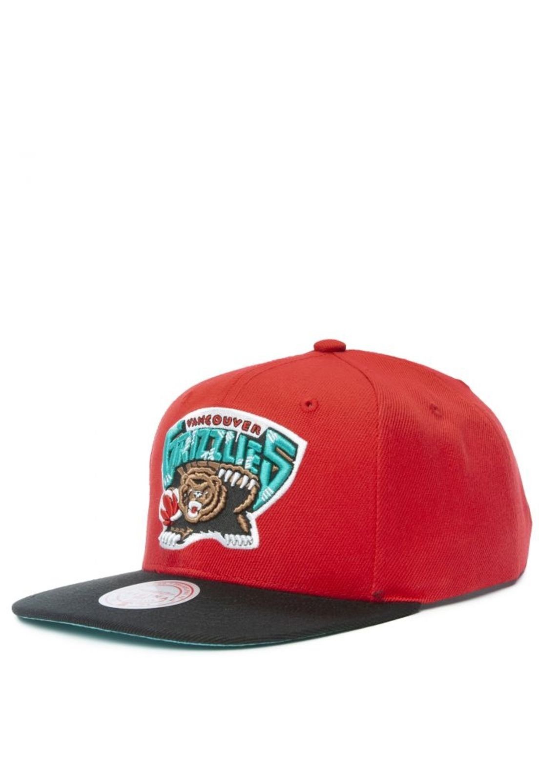 Boné Mitchell & Ness NBA Core Basic Snap HWC Vancouver Grizzlies Vermelho com Preto