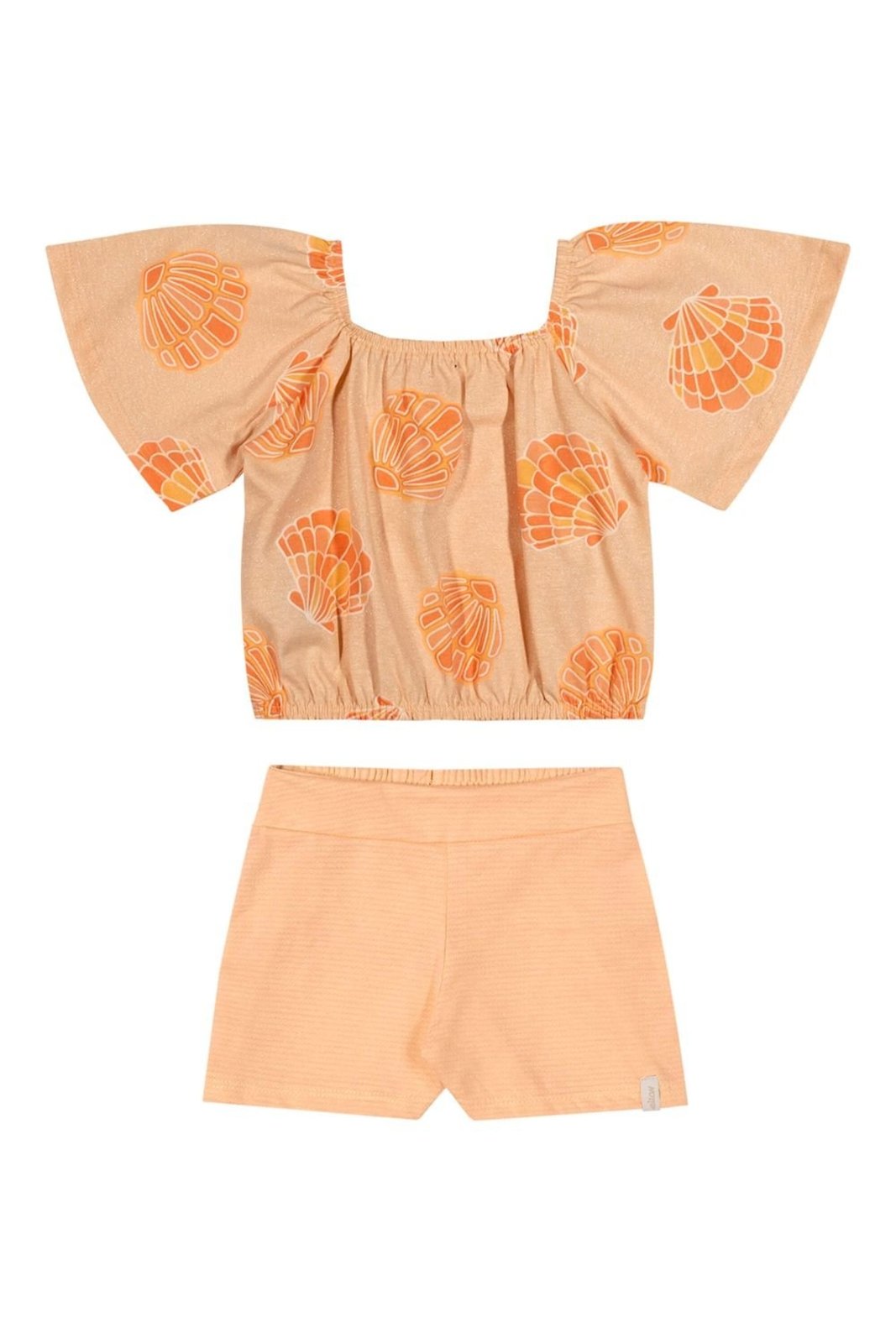 Infantil - Conjunto Menina Conchinhas Elian Laranja