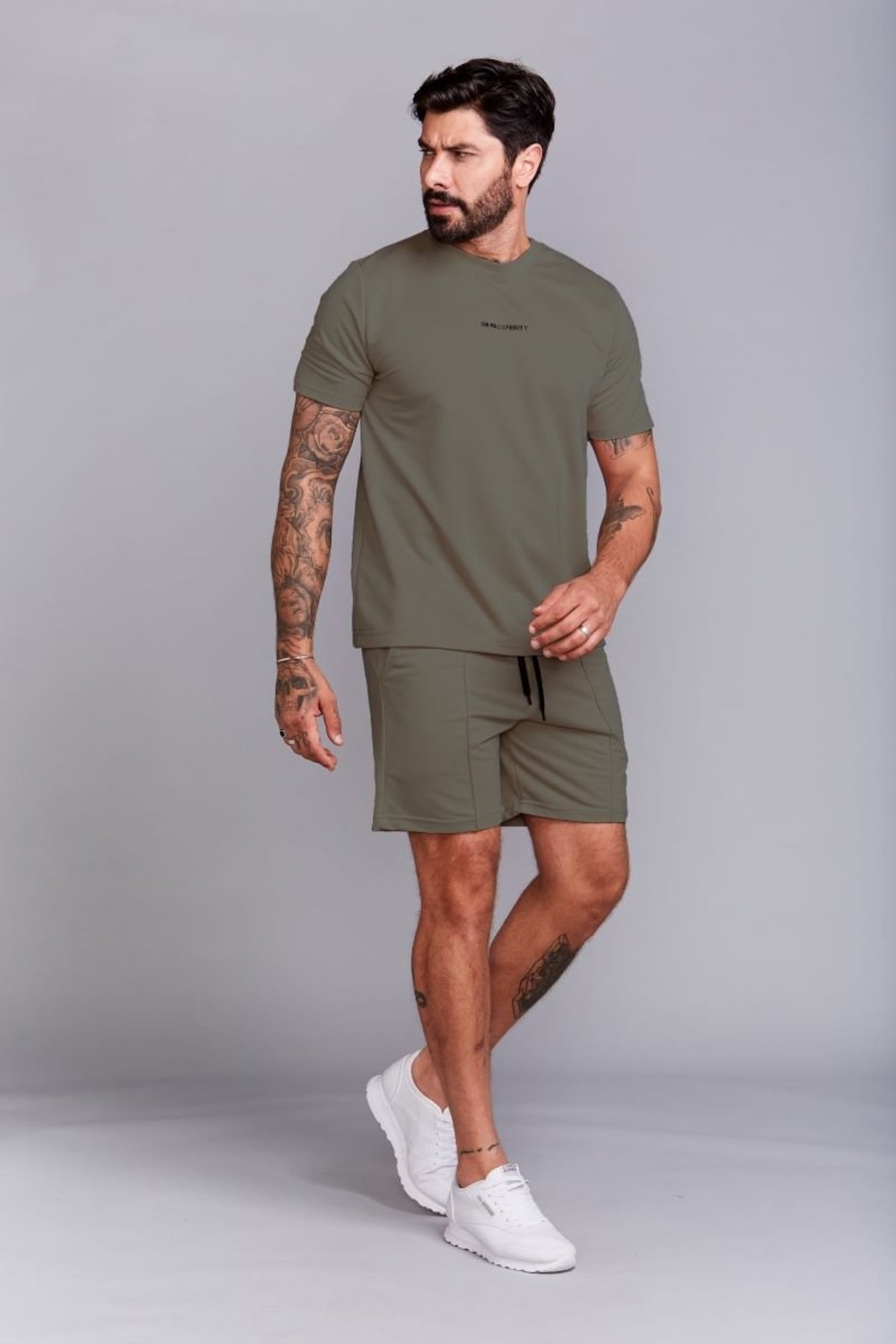 Conjunto Moletinho Camiseta Shorts Masculino Azul