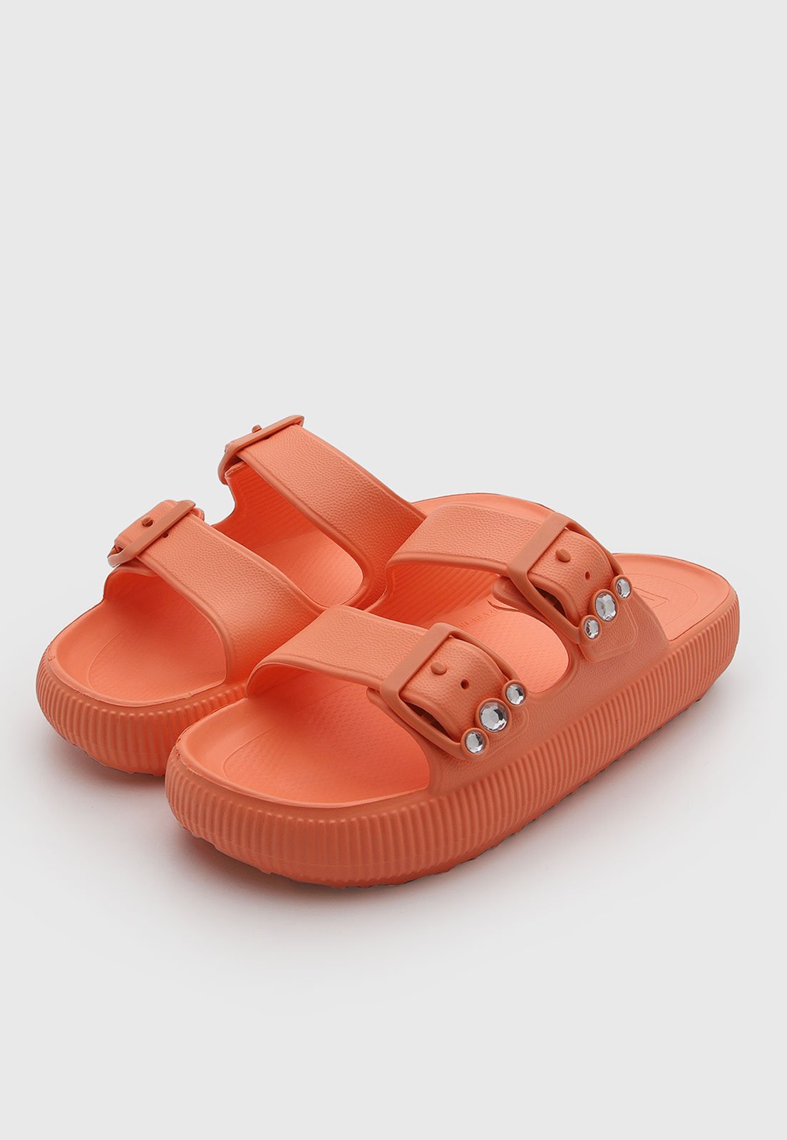 Chinelo Slide Usaflex Tiras Ajustáveis Laranja