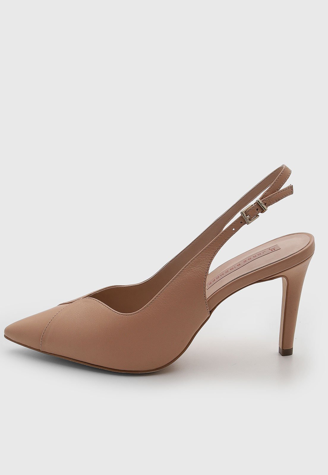 Scarpin Feminino Jorge Bischoff Slingback Couro Nude