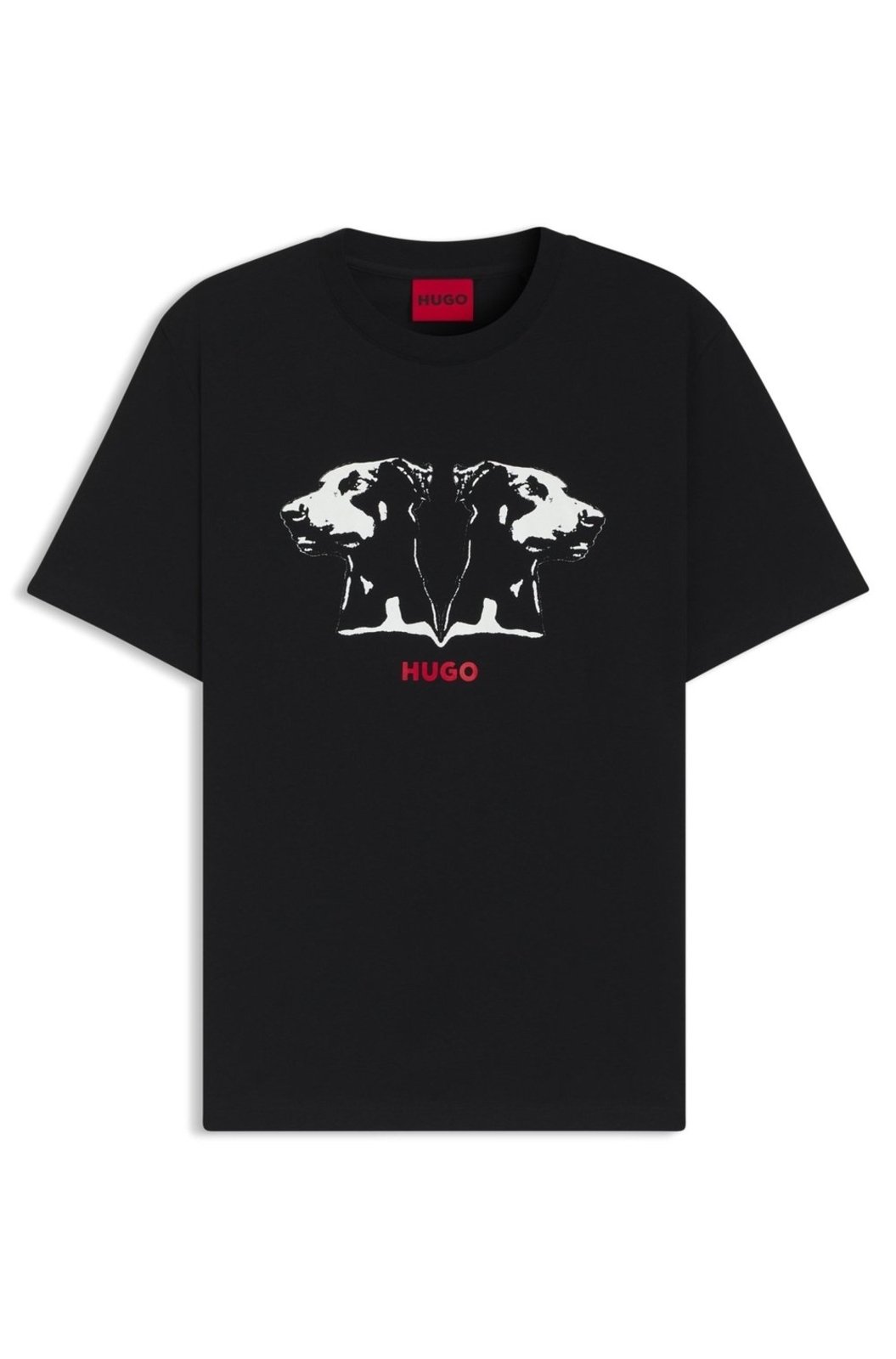 Camiseta De Algodão Com Estampado De Dobermann