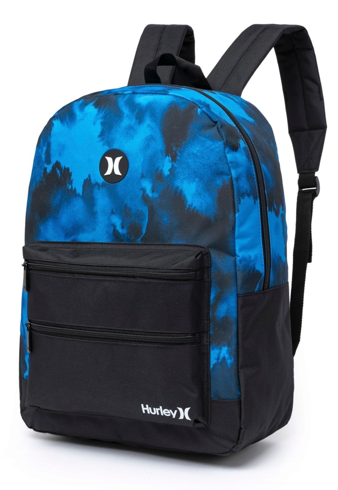 Mochila Hurley Azul Tie Dye Escolar Casual Passeio Dia a Dia