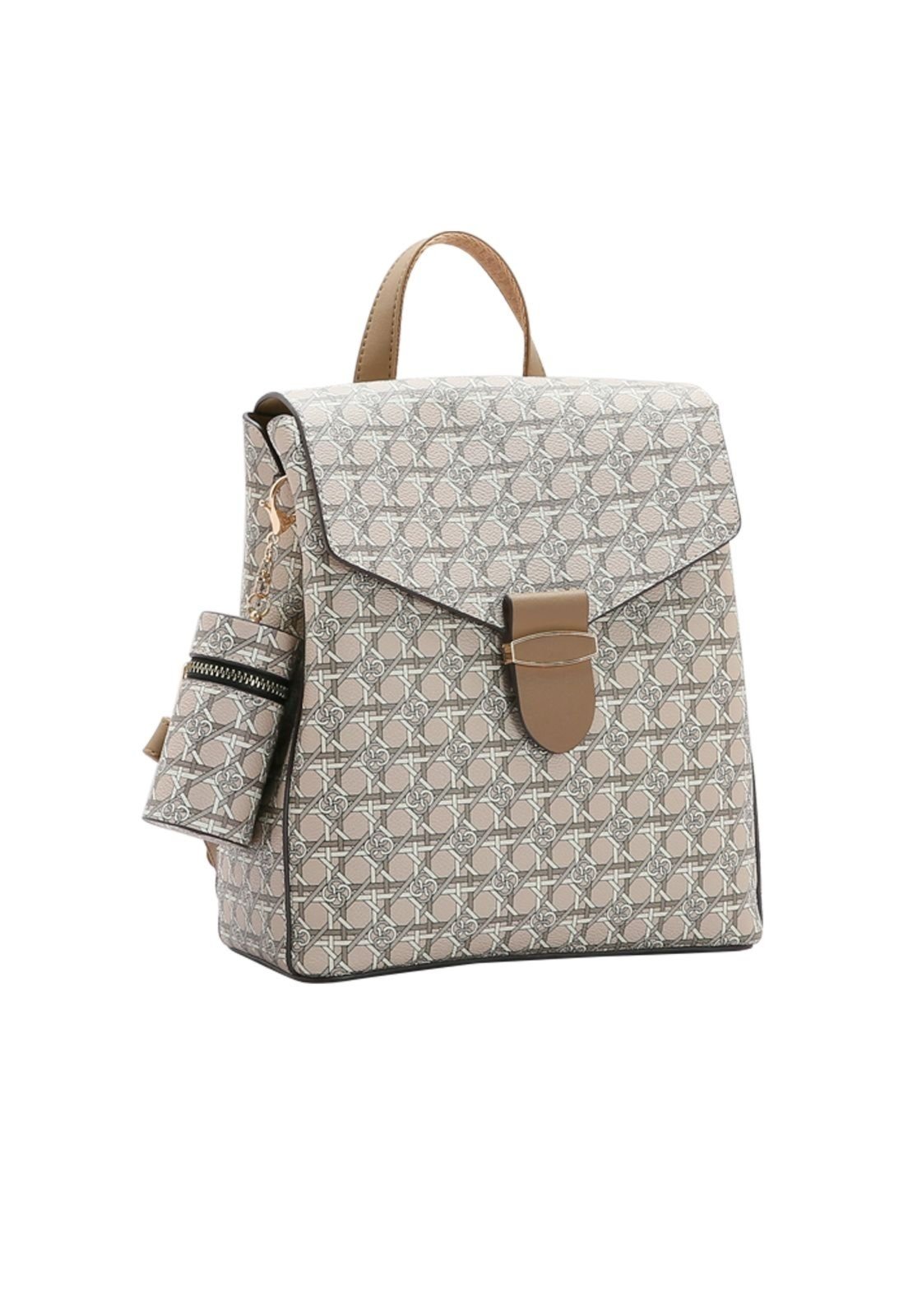 Mochila Feminina Monograma Tramas Natural 8484490