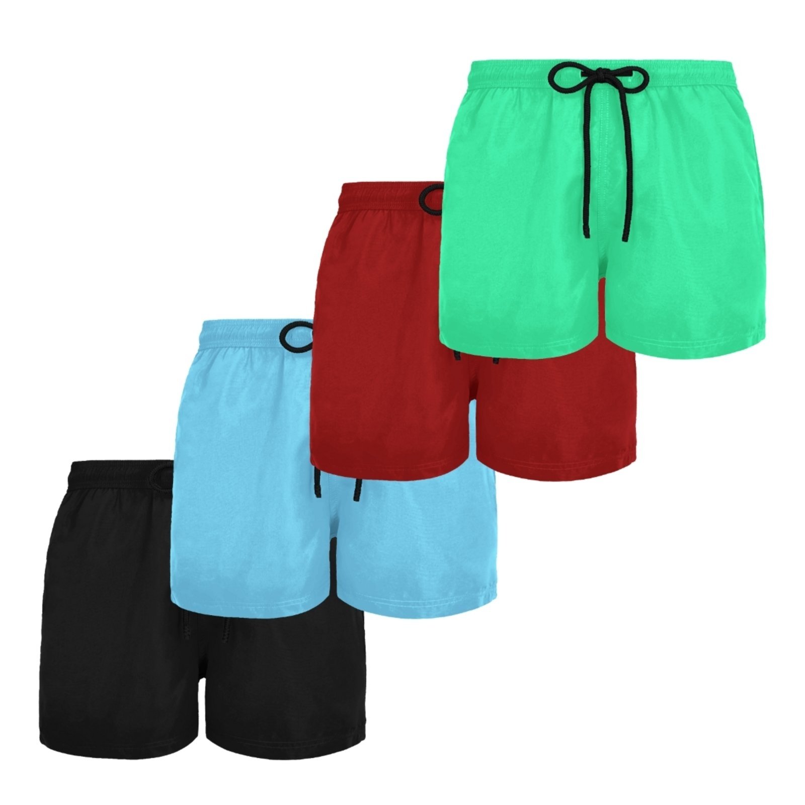 Kit 4 Short Bermuda Masculina Plus Size Moda Praia Calor Verão G1 G2 G3 Liso