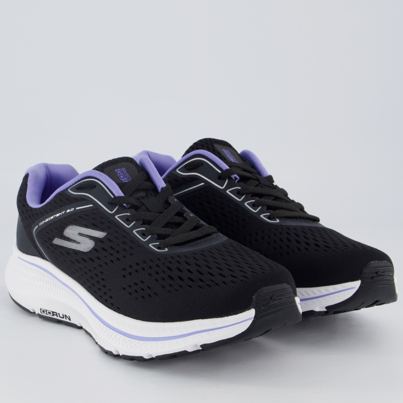 Vista 3 Tênis Skechers Go Run Consistent 2.0 Mile Feminino preto Skechers preto