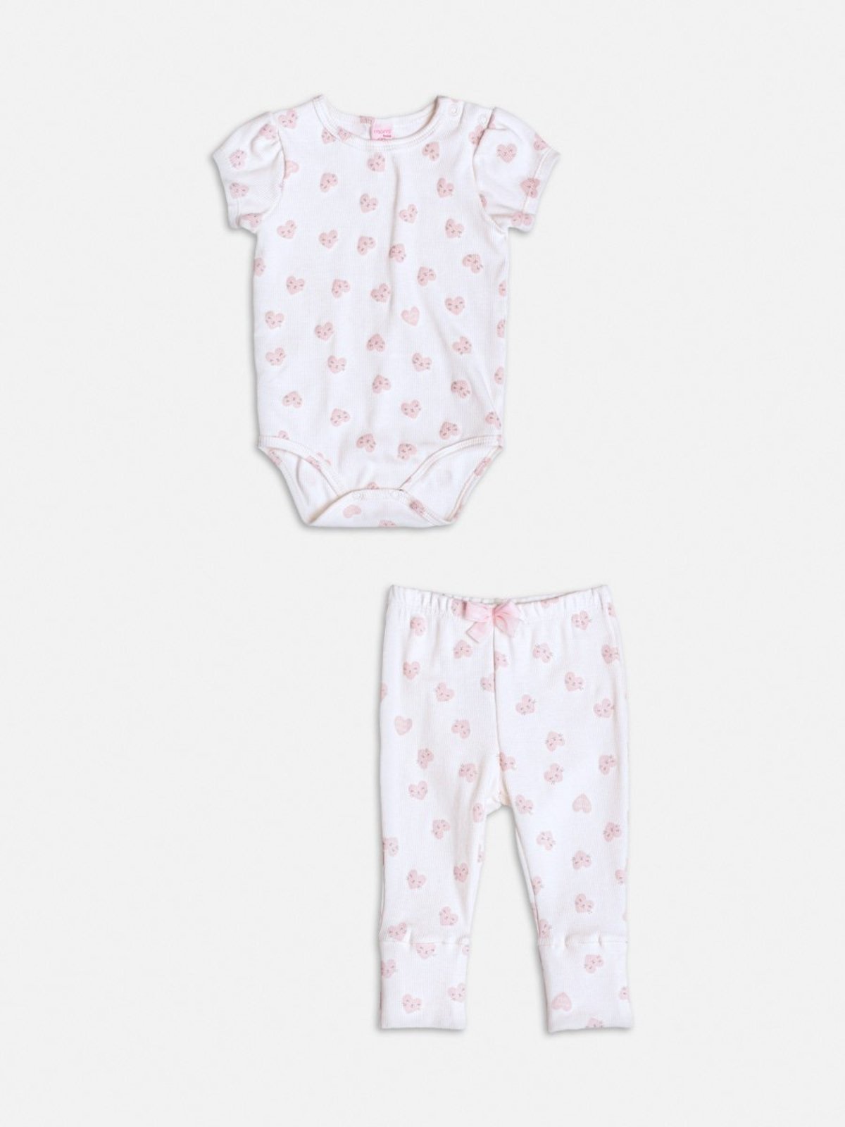 Infantil - Conjunto Off White de Corações