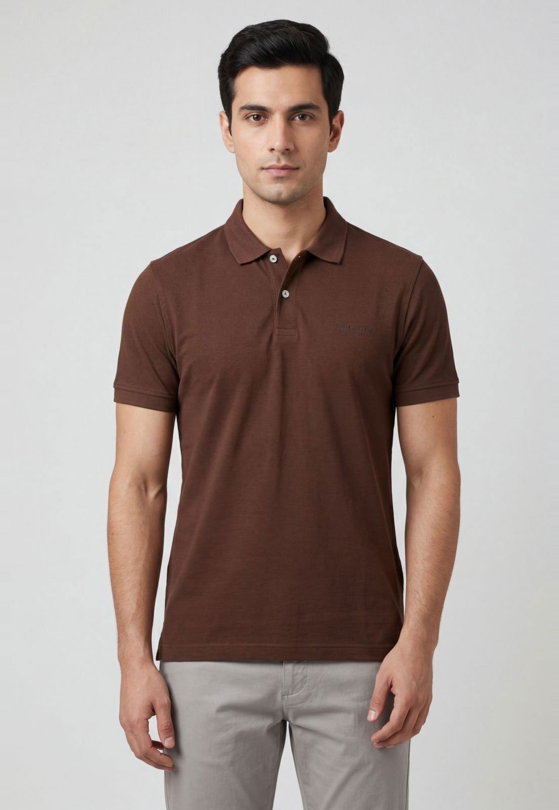 Polo Masculina Aeropostale Marrom