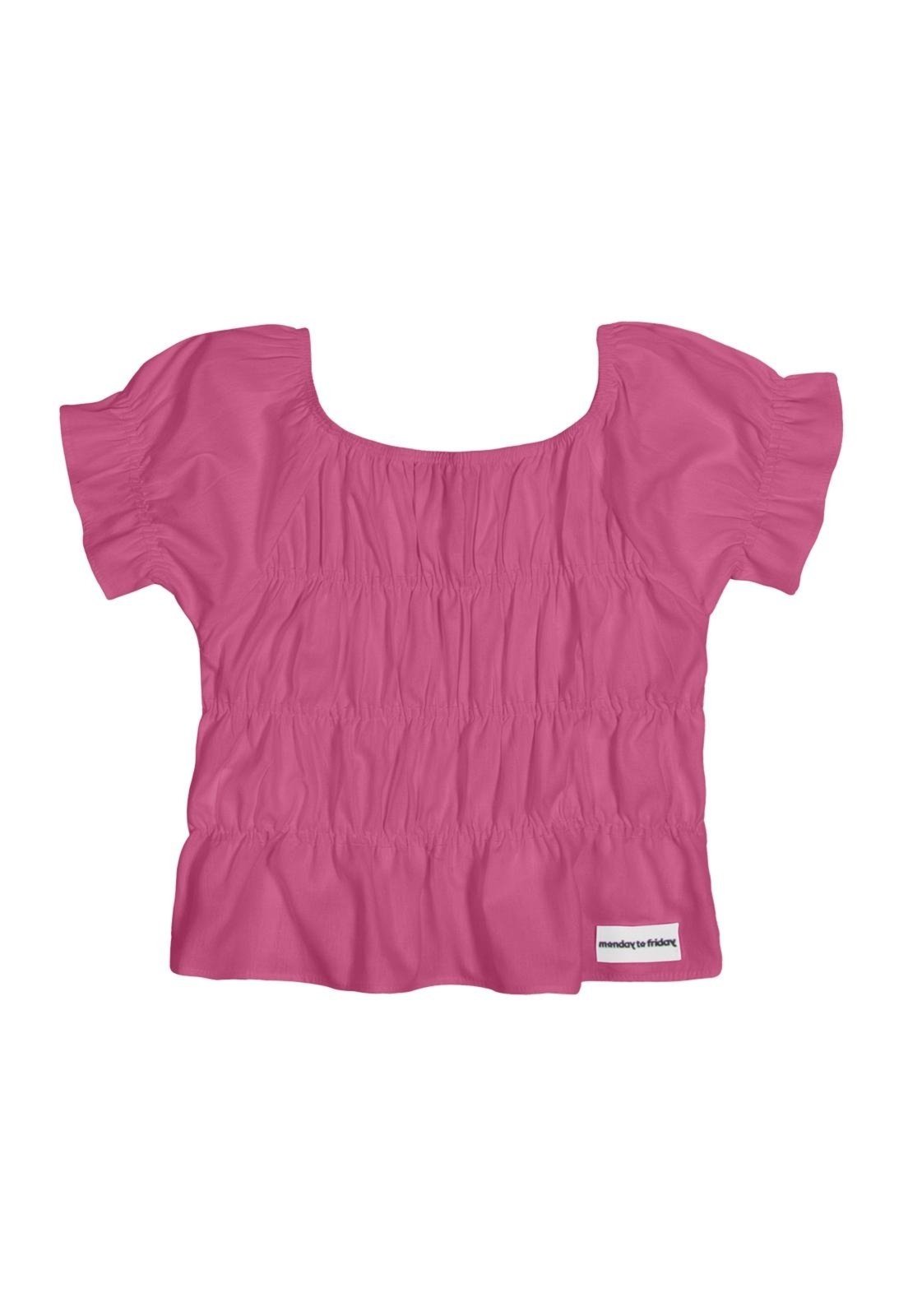 Infantil – Blusa Tricoline Rosa Catavento 14 Rosa
