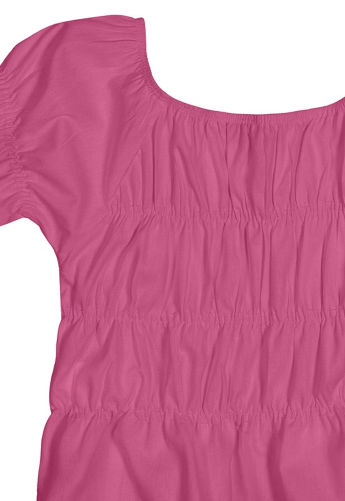 Vista 3 Infantil - Blusa Tricoline Catavento Nina Go rosa Nina Go rosa