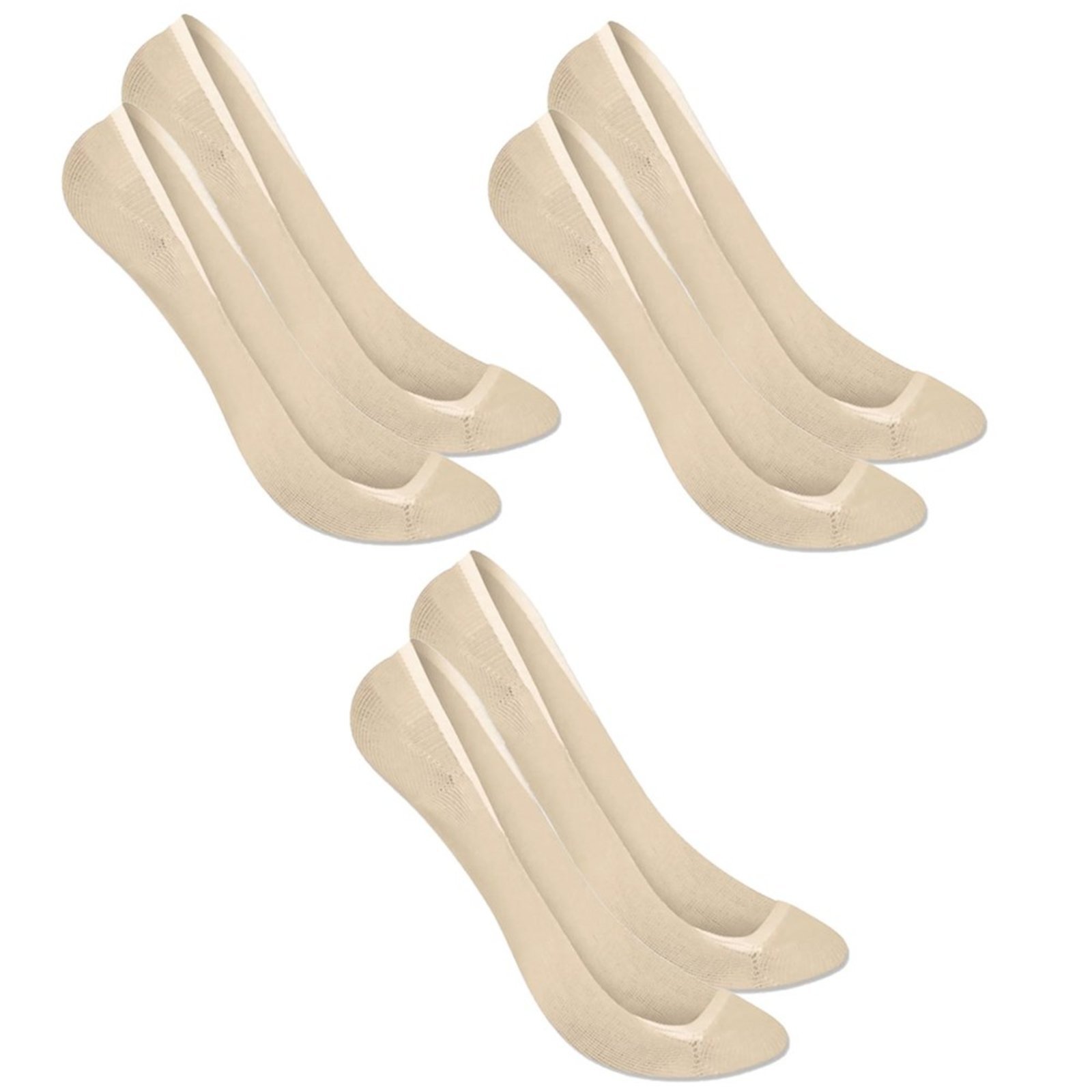 Kit 3 Pares de Meia Selene Sapatilha Super Invisível Feminina – Nude