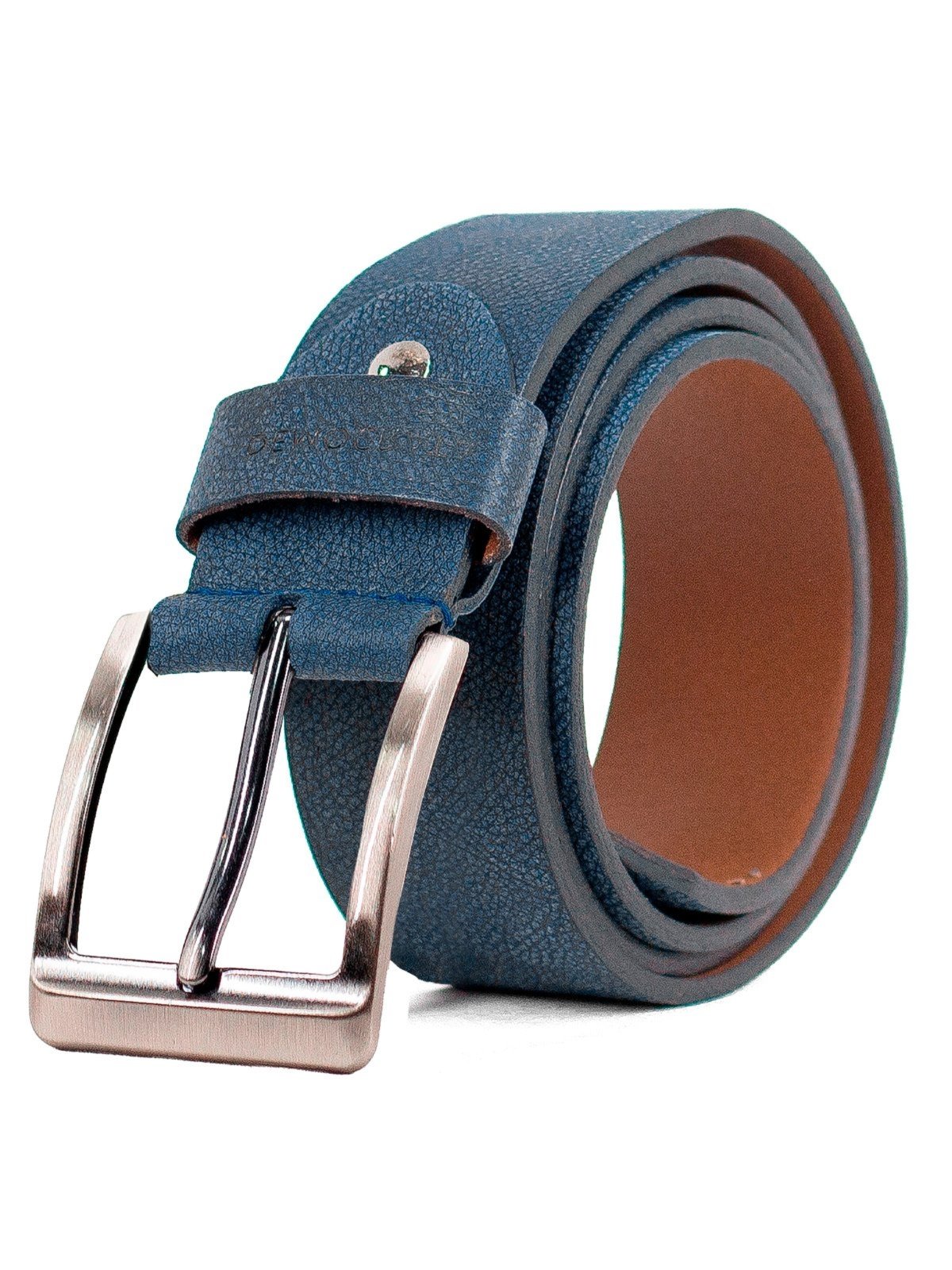 Cinto Masculino Democrata Casual Garage Largo Couro Legítimo Confortável Azul Navy