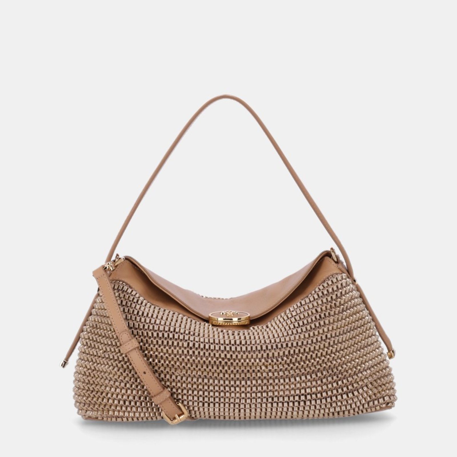Vista 2 Bolsa Hobo Média Madras Luiz da Lua - 2000738 Luz Da Lua dourado Luz Da Lua dourado