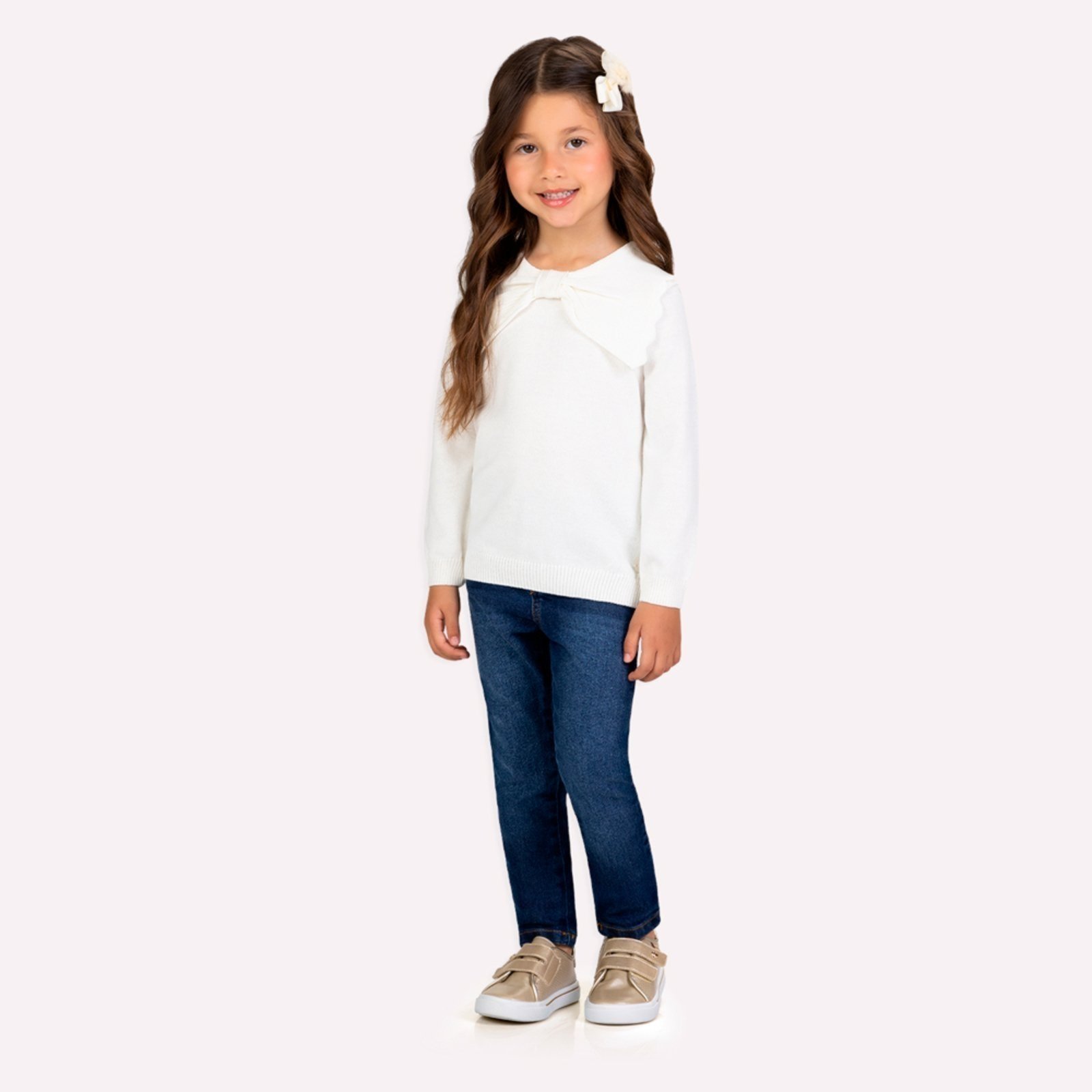 Infantil - Casaco Menina Laço Milon