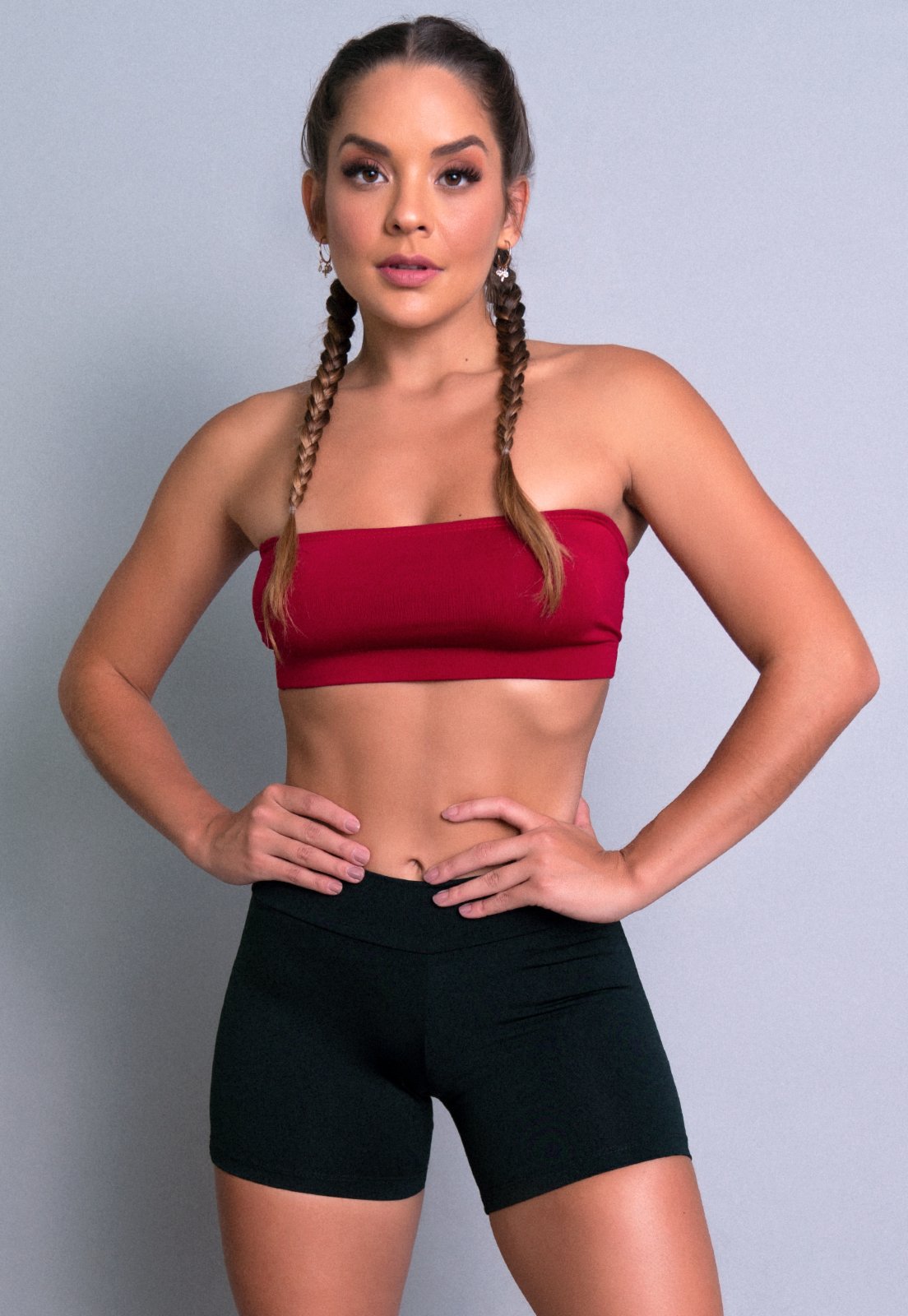 Short MVB Modas Curto Cintura Alta Fitness Preto