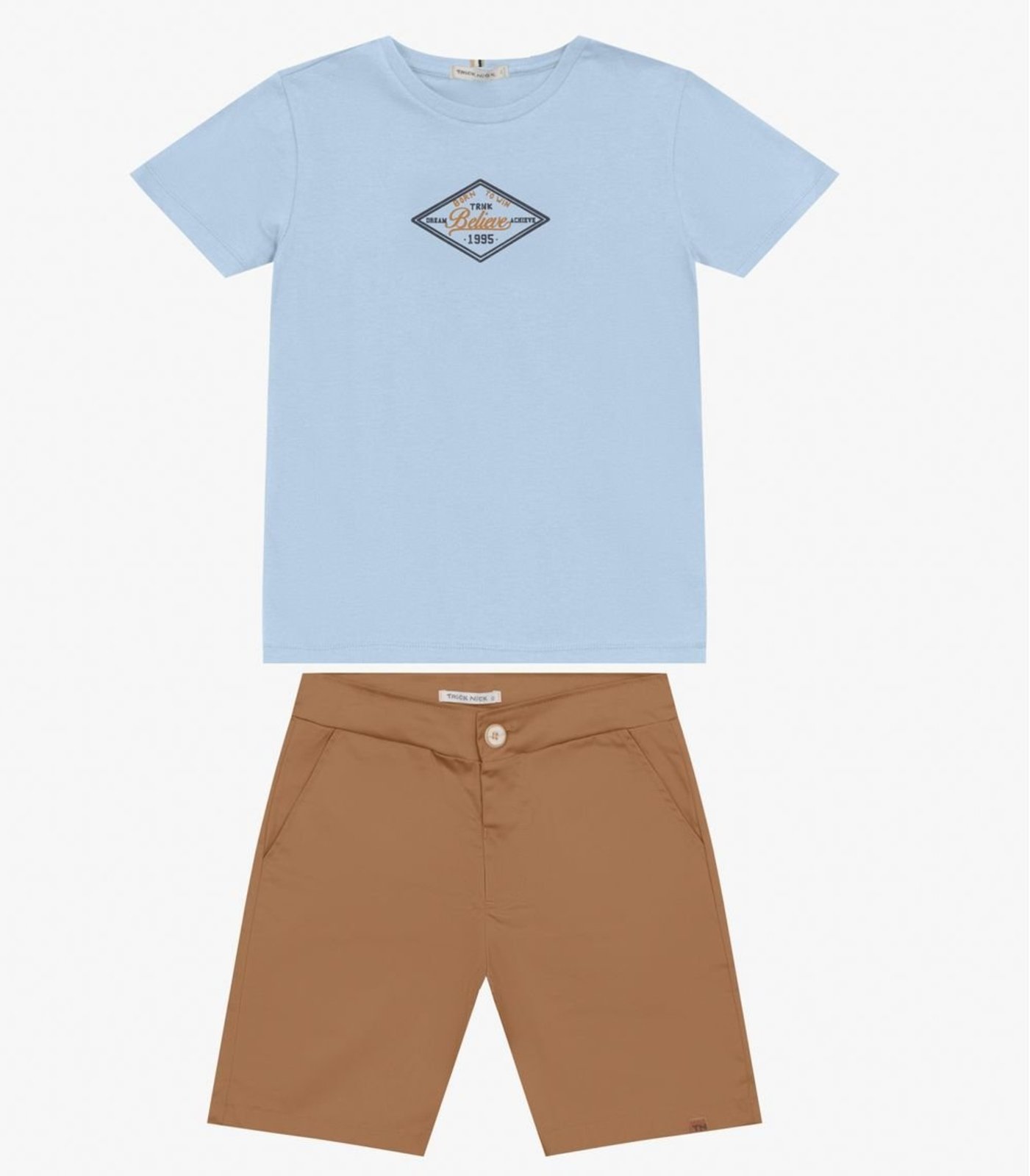Infantil – Conjunto Masculino Camiseta com Bermuda Trick Nick Azul