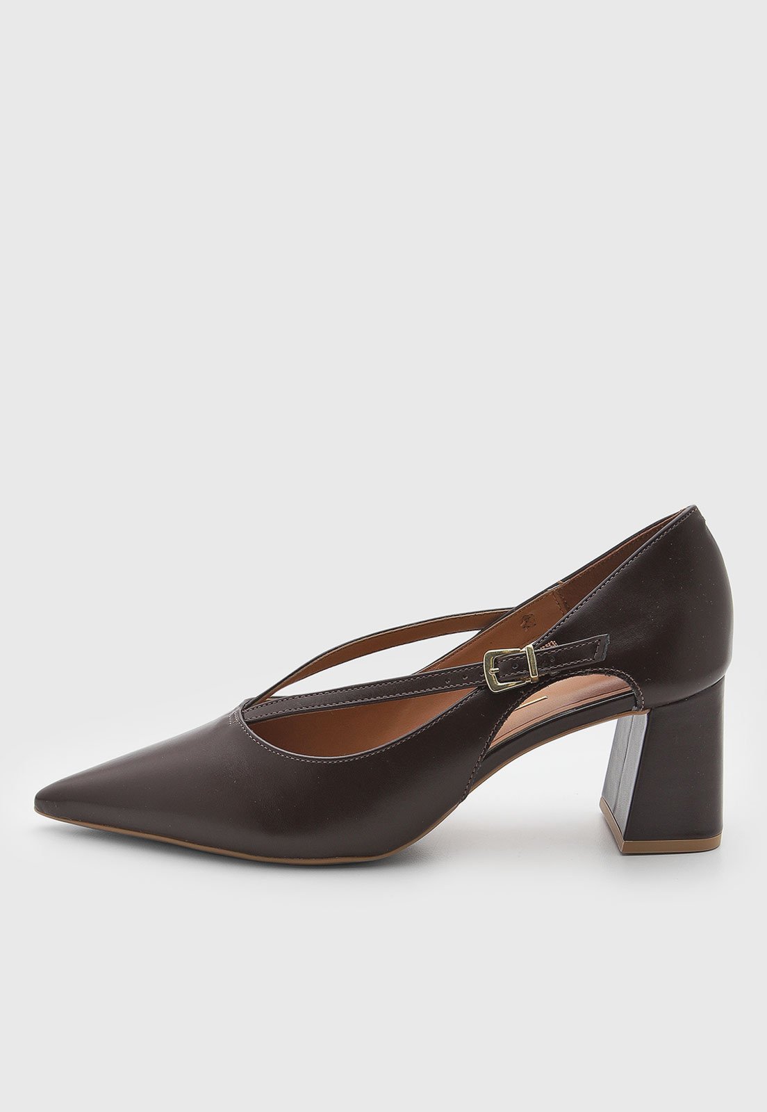 Scarpin Feminino Vizzano Salto Médio Marrom