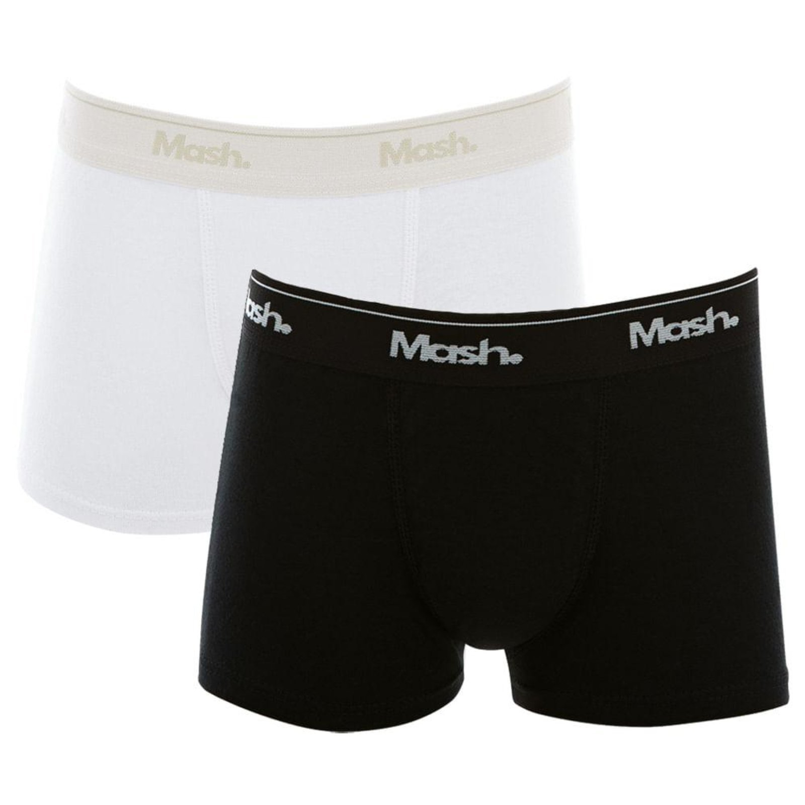 Vista 2 Kit 2 Cuecas Boxer Cotton MASH preto MASH preto