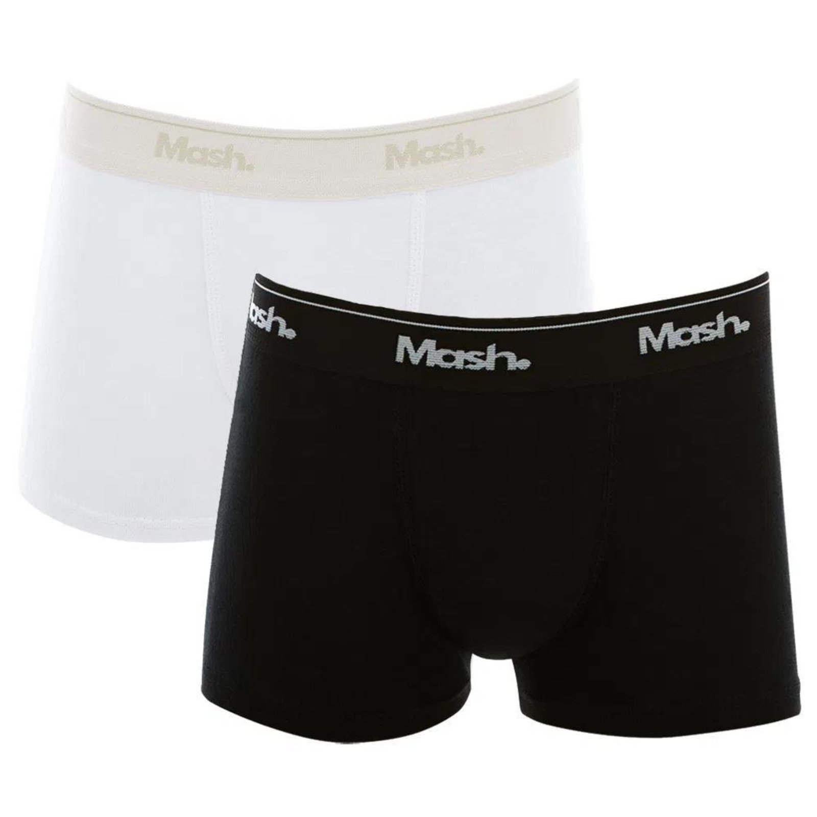 Vista 3 Kit 2 Cuecas Boxer Cotton MASH preto MASH preto