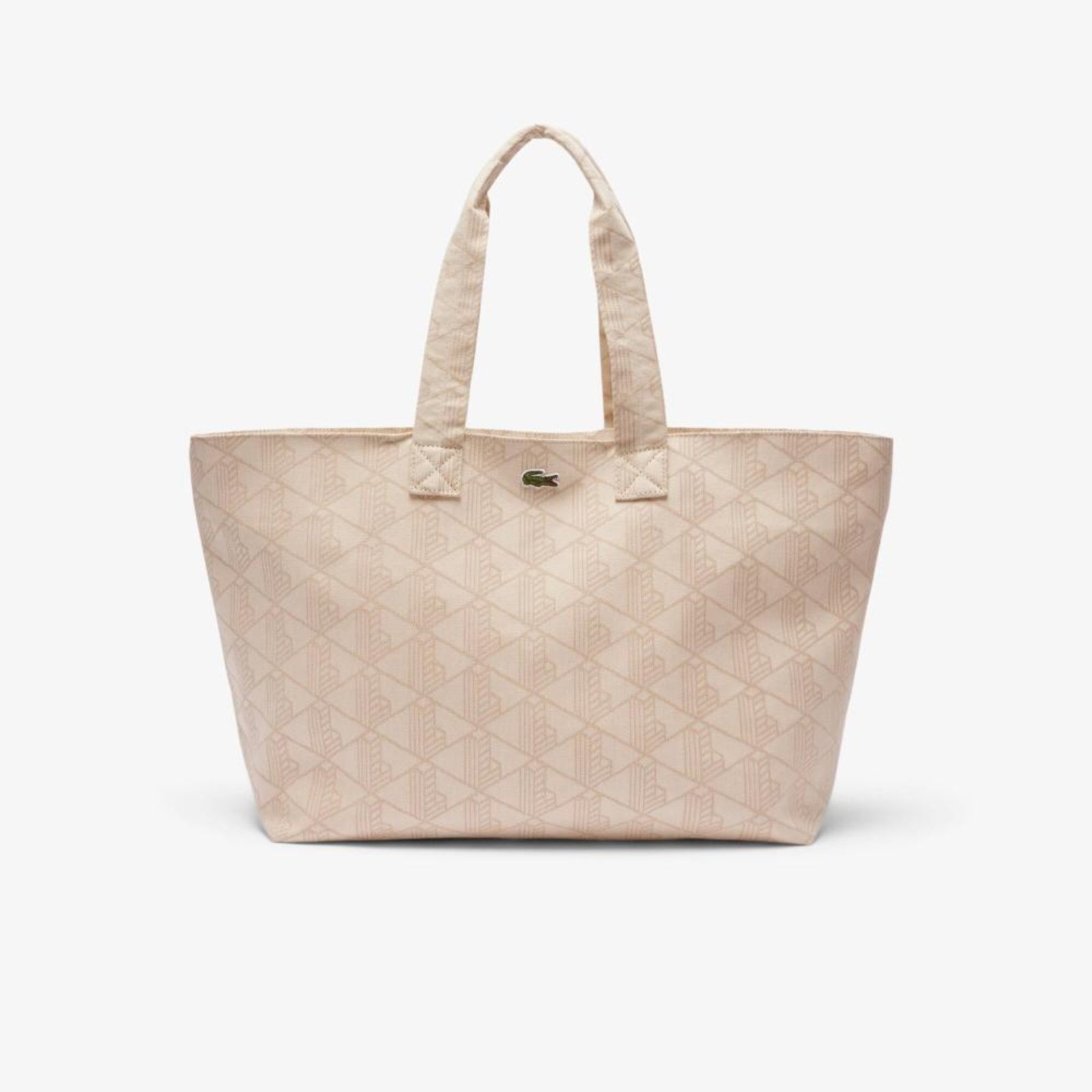 Bolsa Lacoste Tote XXL Summer Pack Jacquard Motif Bege