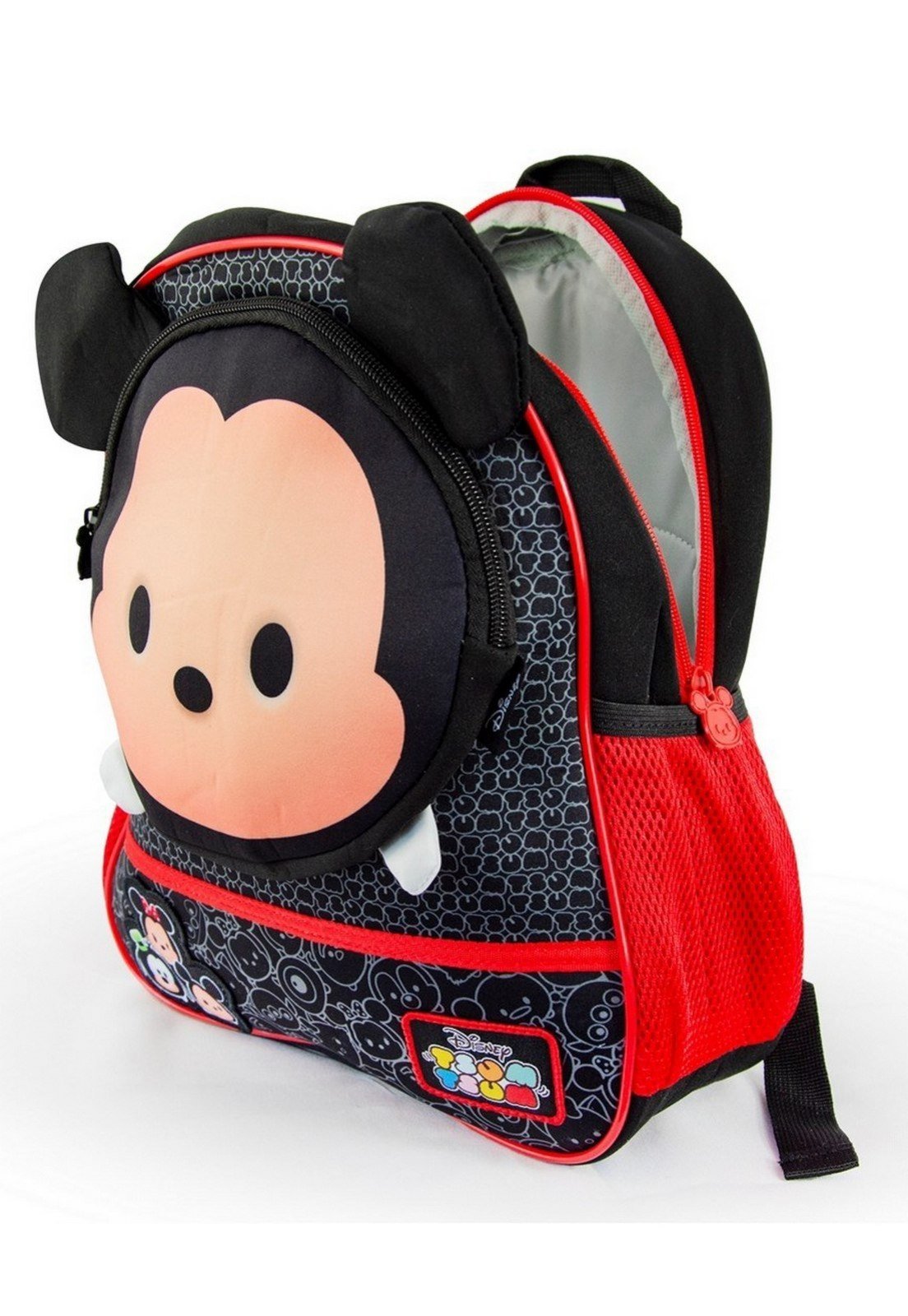 Vista 3 Infantil - Mochila Costas Mickey Mouse Disney Escolar Masculina Resistente preto/vermelho Disney preto/vermelho