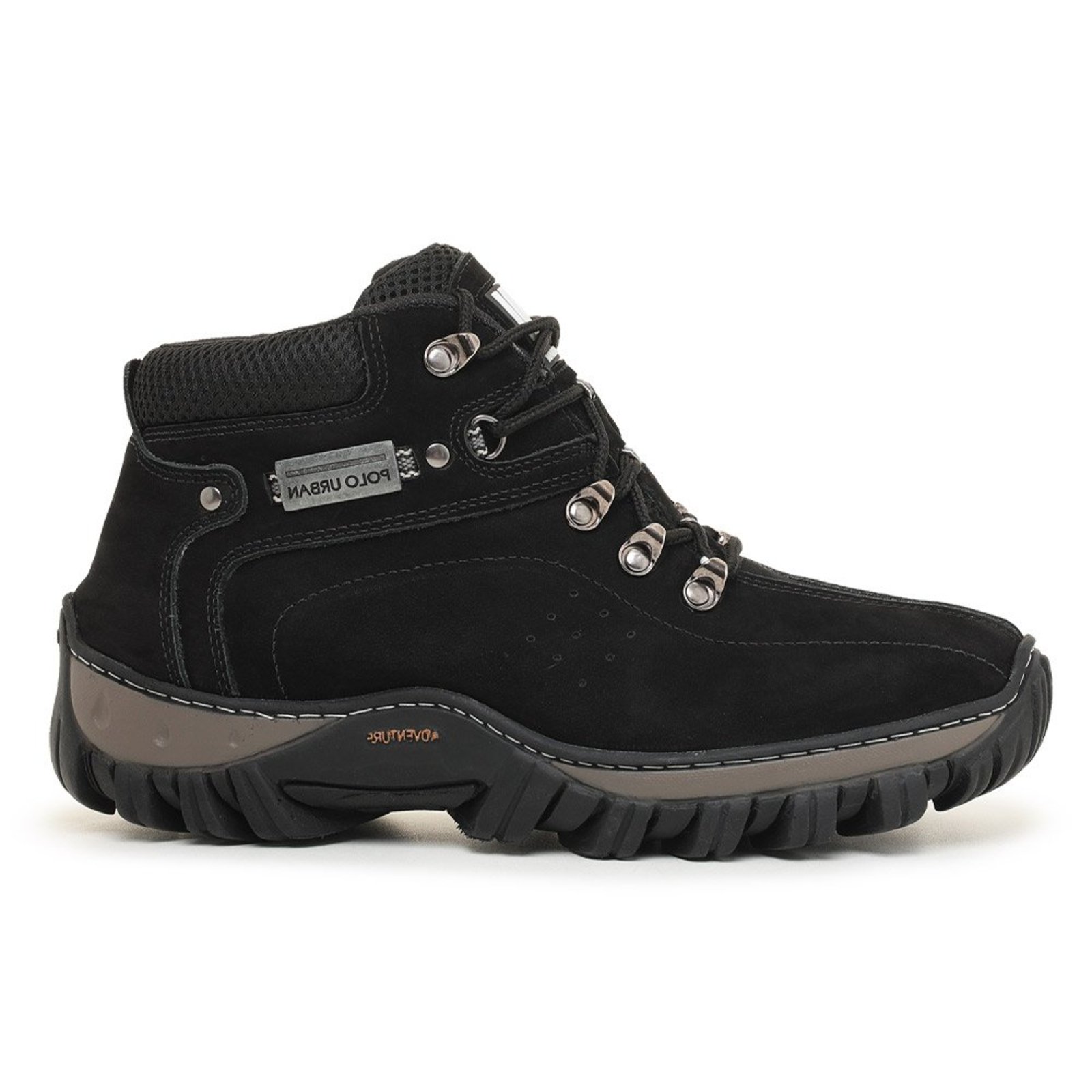 Bota Coturno Miuzzi Adventure Robusta Rígida Para Trilha Cor Preta