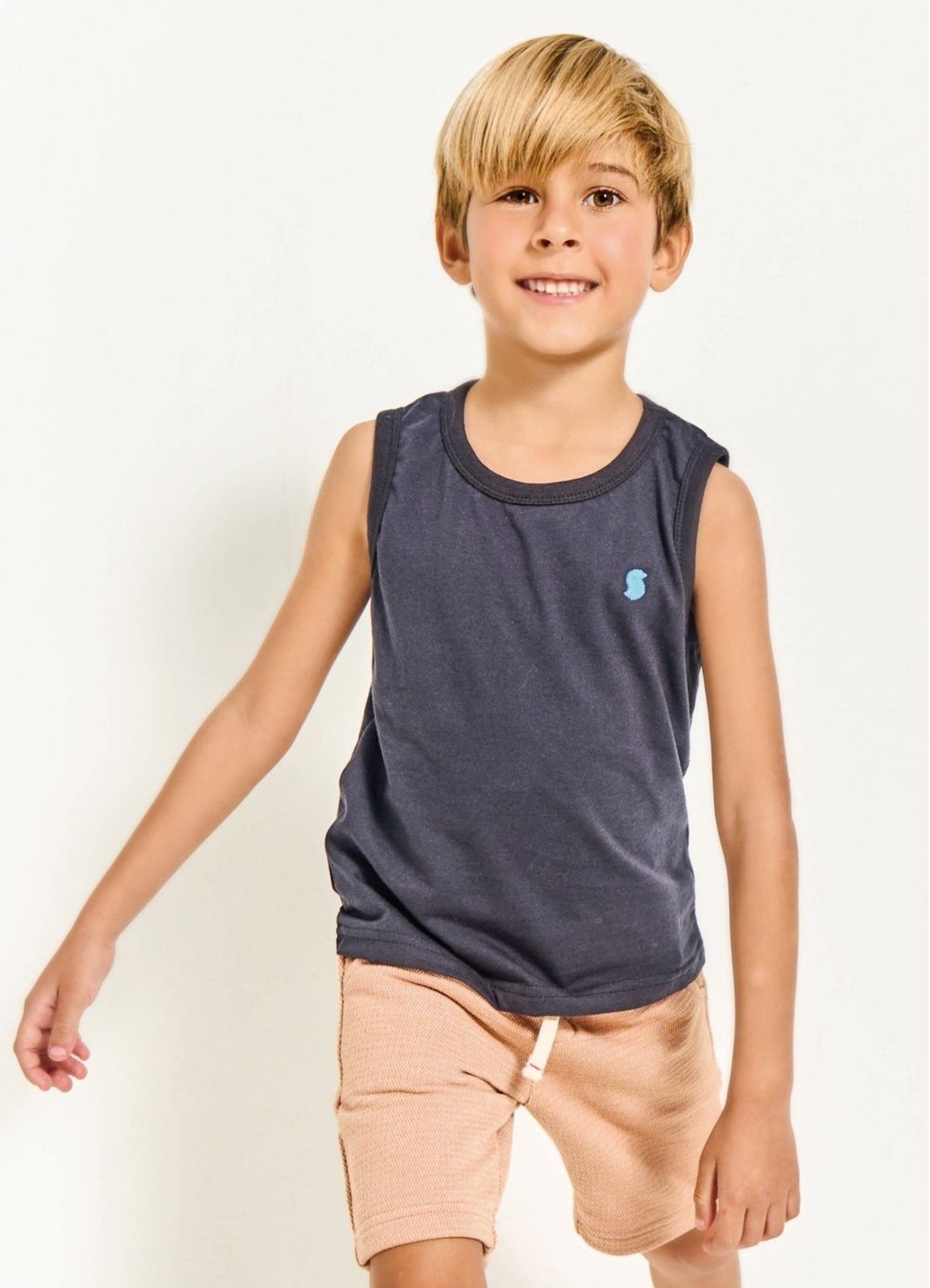 Infantil – ALPHABETO Regata Menino Basiquinho – Tam. 2 a 12 anos – Menta