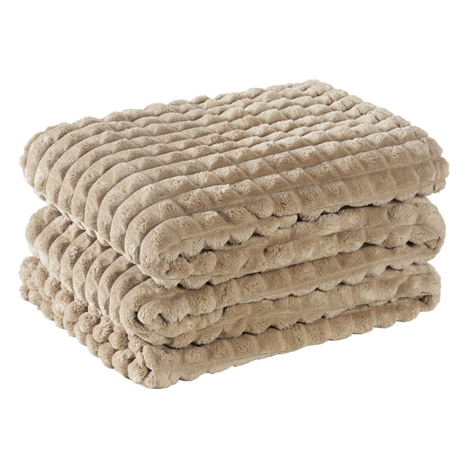 Cobertor Casa Scarpa Comfy Queen Manta Ultrasoft Alto Relevo Super Macia – Frape – Avelã