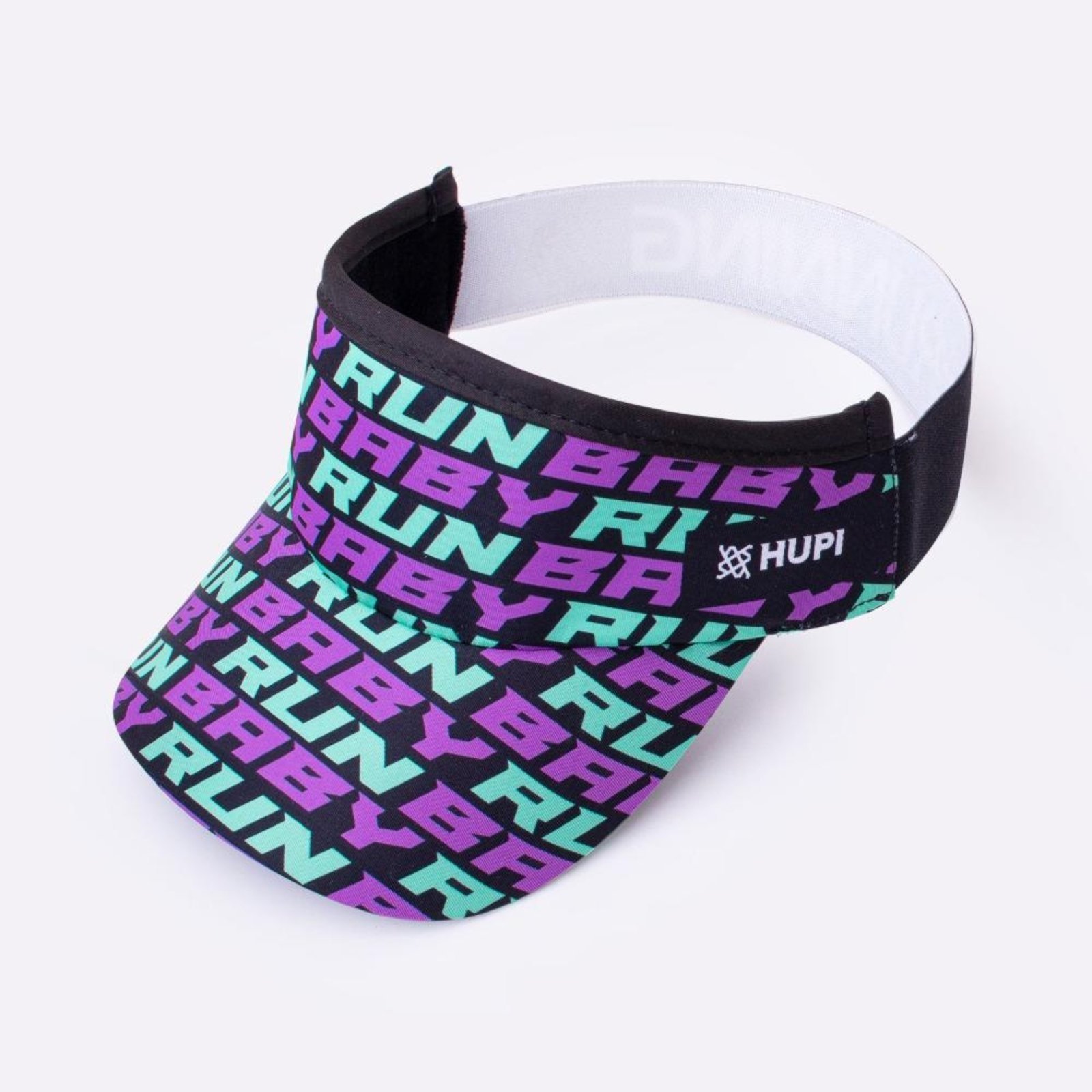 Viseira para Corrida HUPI Run Baby Run Preto