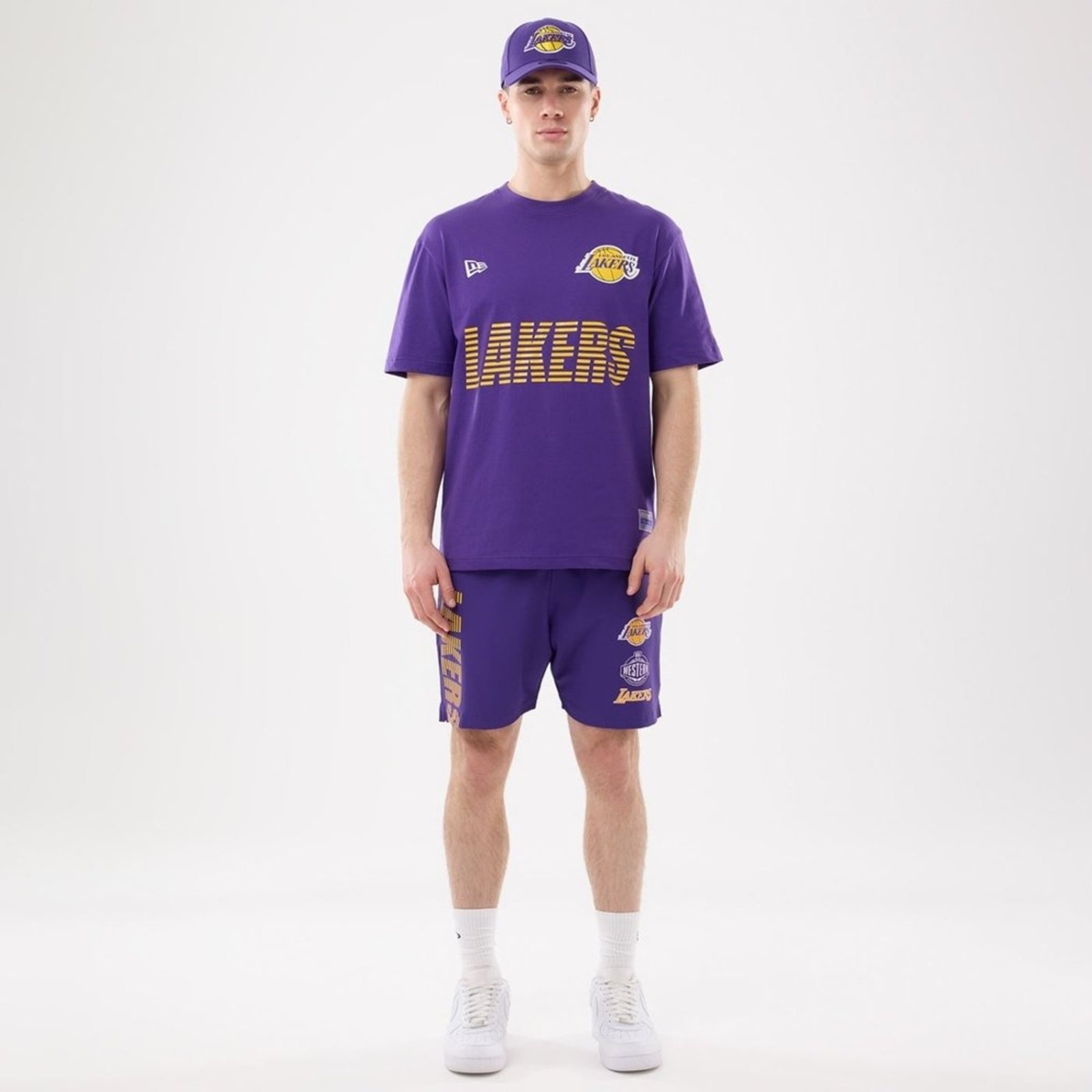 Camiseta New Era Regular Los Angeles Lakers Roxo