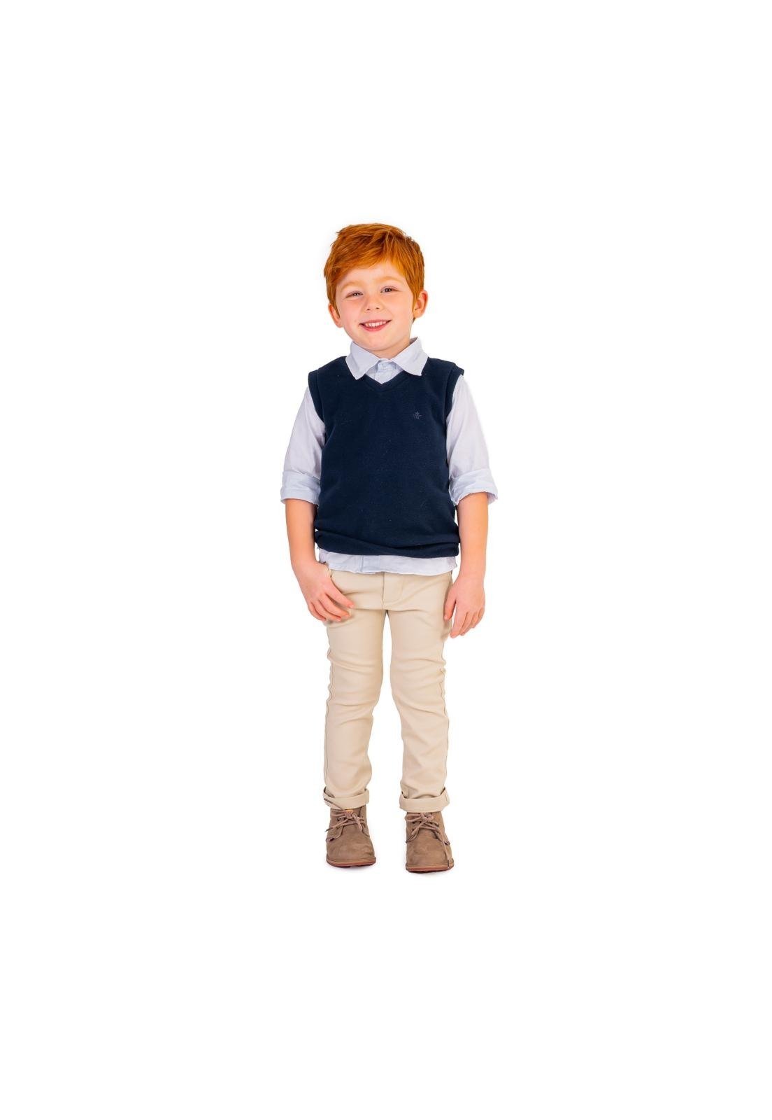 Infantil - Conjunto 3 Peças Pulover Azul Menino Vigat 1 Azul