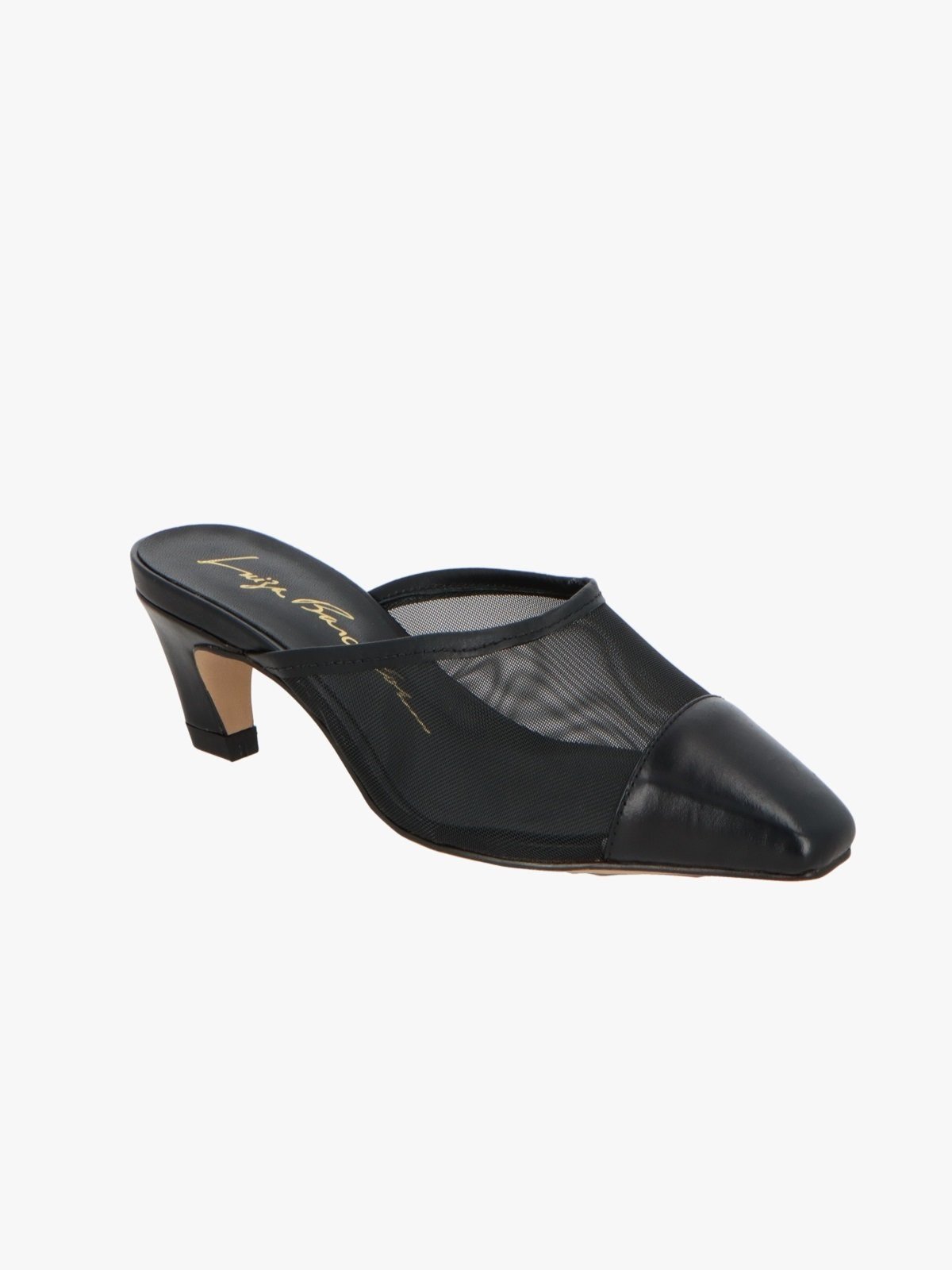 Mule Luiza Barcelos Com Tela Preto