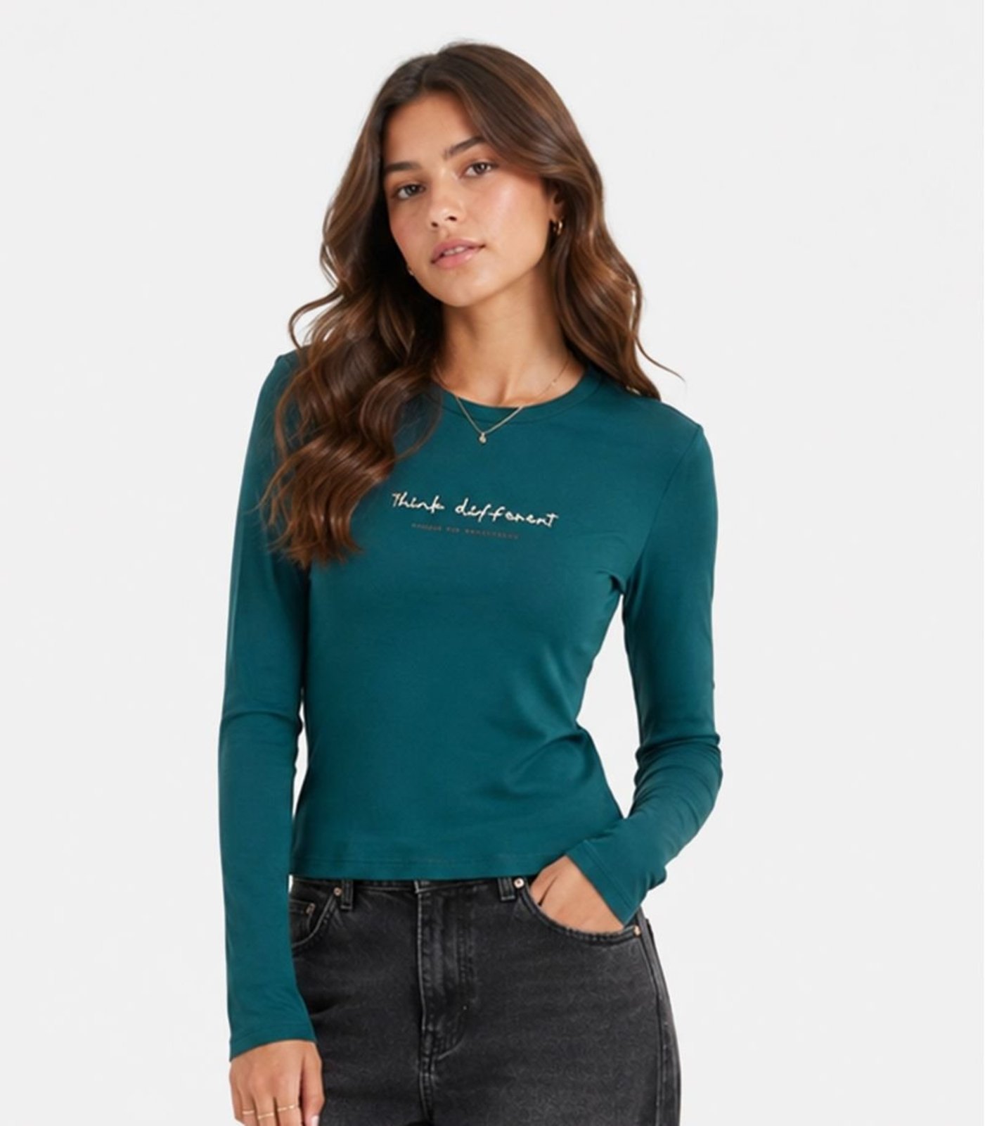Infantil - Blusa Juvenil Manga Longa Viscotorcion Minty Verde