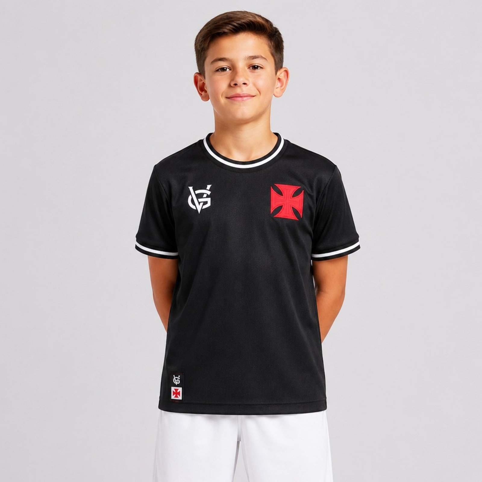 Camisa Vasco Raiz Cruzmaltina Juvenil Preta