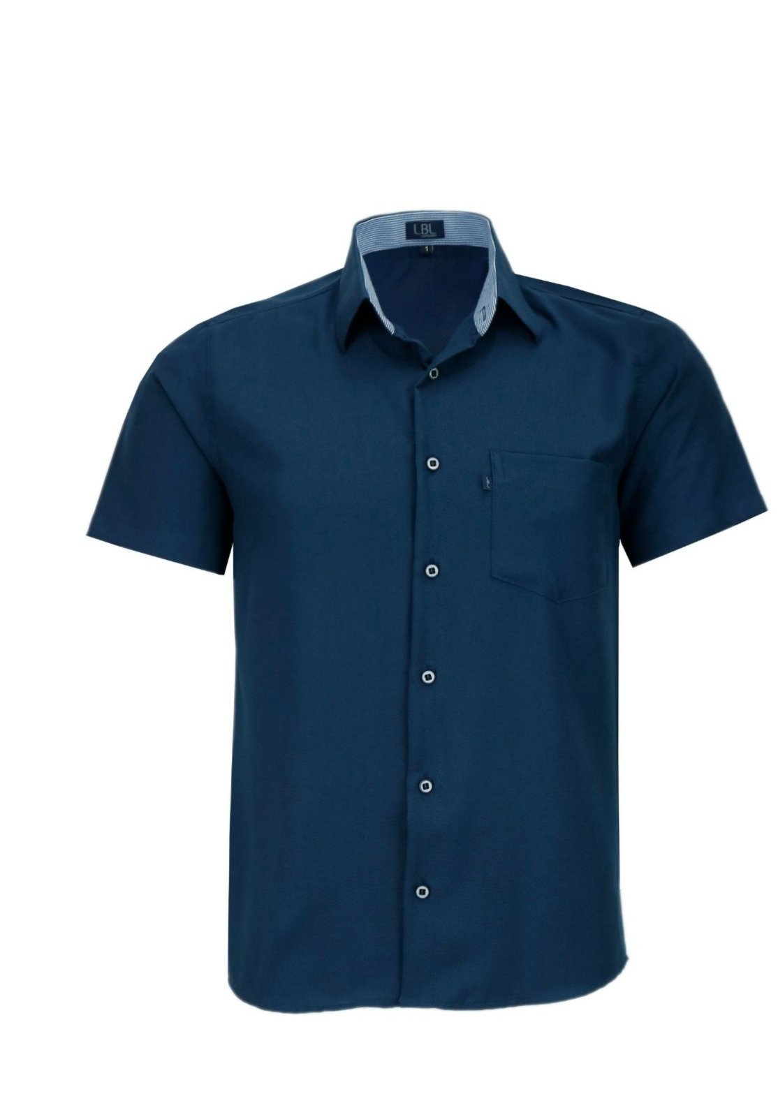 Camisa Social Manga Curta Comfort Com Bolso Não Amassa 3031