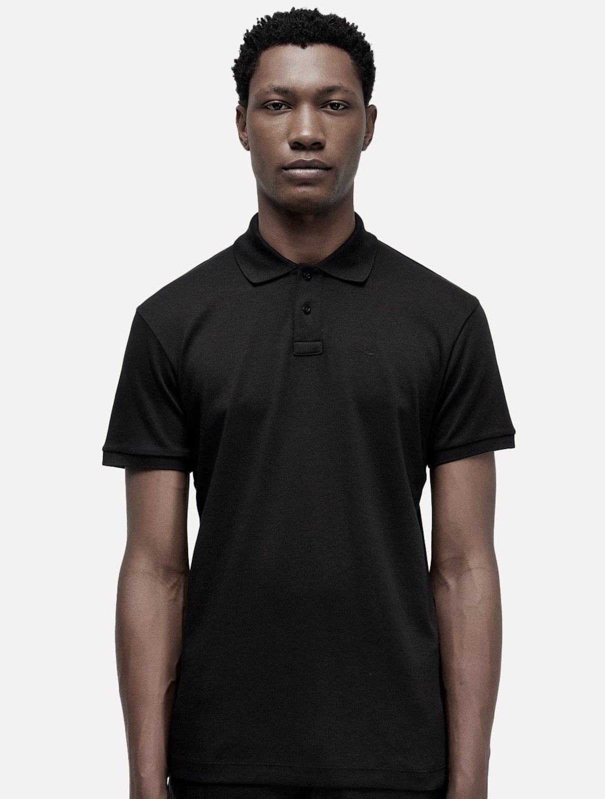 Polo Osklen Masculina Comfort Tridente Pure Touch Mono Logo Preta