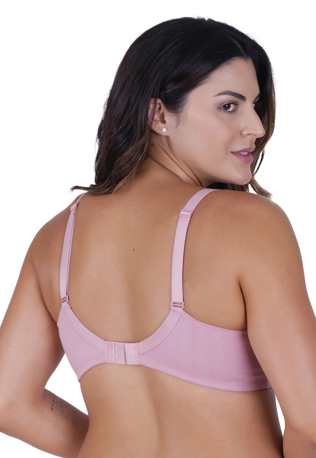 Vista 2 Sutiã Gérbera Algodão Concept Lingerie rosa Concept Lingerie rosa