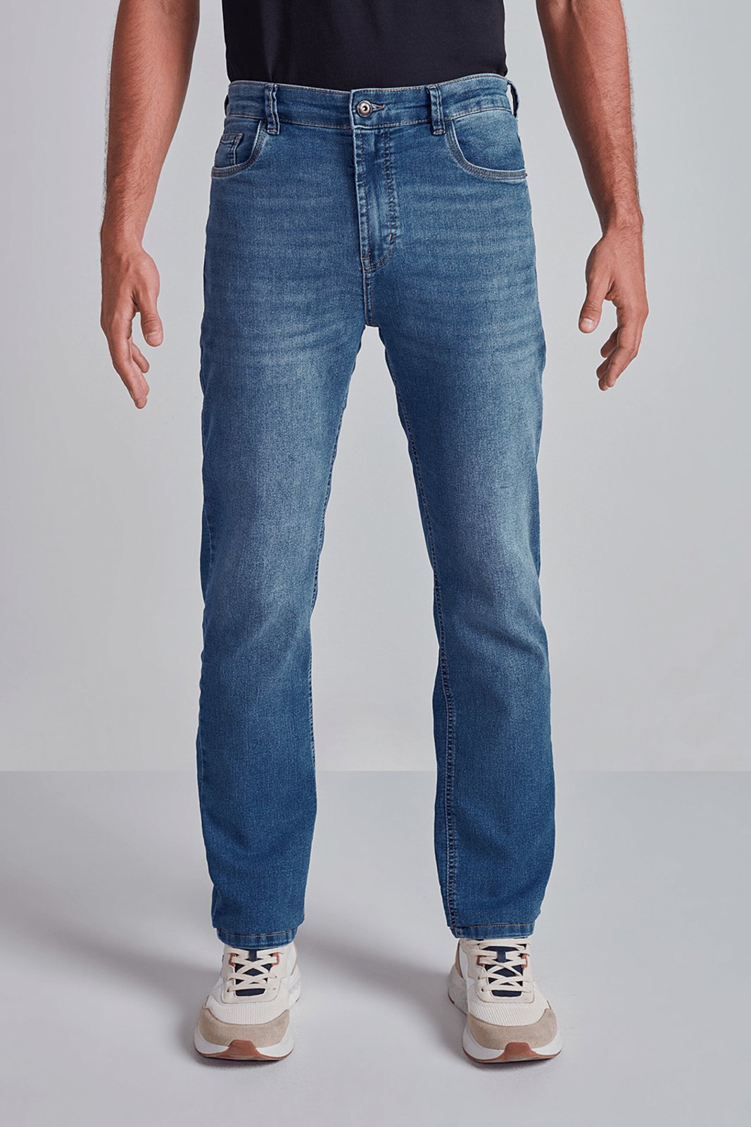 Vista 2 HIGHSTIL Calça Jeans Comfort - Lavagem Média azul HIGHSTIL azul