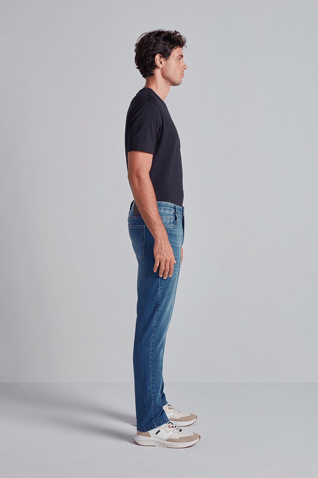 Vista 3 HIGHSTIL Calça Jeans Comfort - Lavagem Média azul HIGHSTIL azul