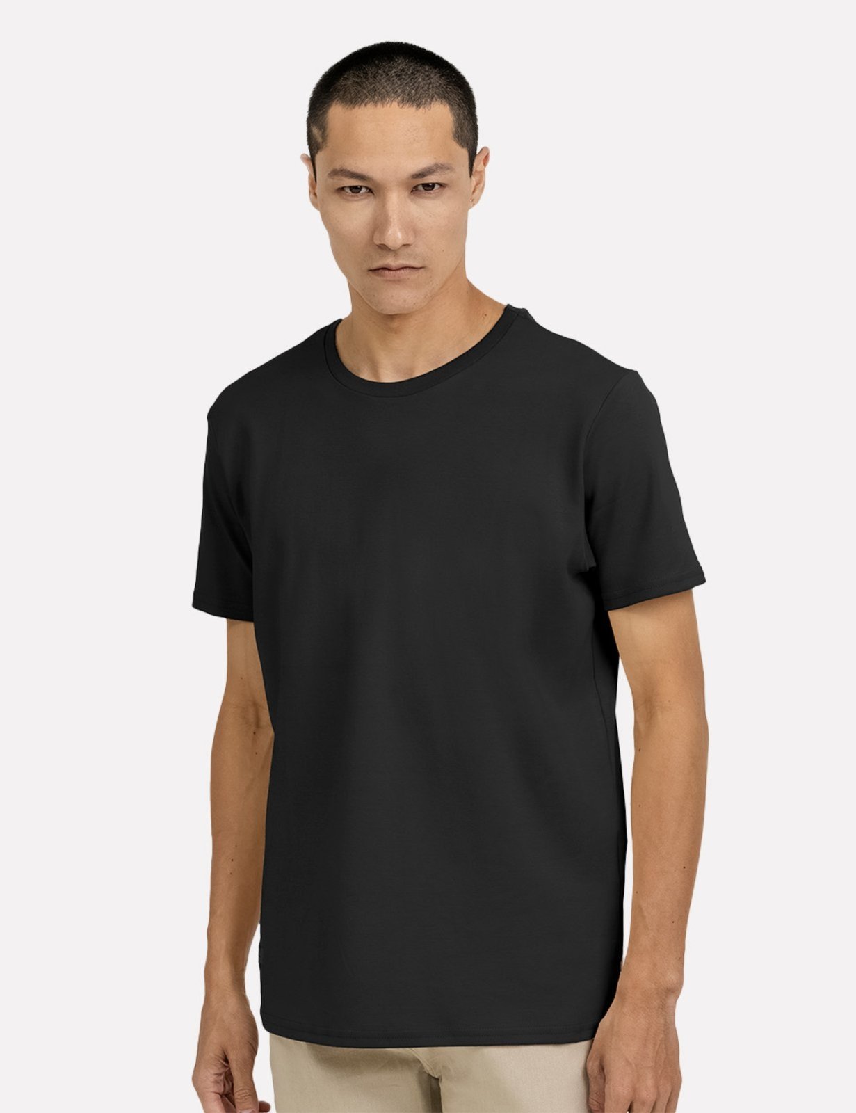 Camiseta K&J Black Masculina Regular Fio Egípcio Preta