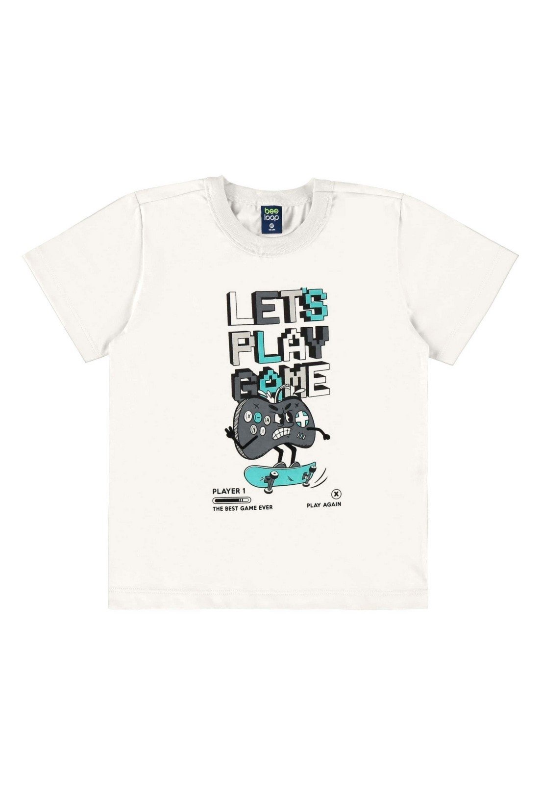 Vista 3 Infantil - Conjunto com Camiseta e Bermuda para Menino Bee Loop Off-White off-white white Bee Loop off-white white