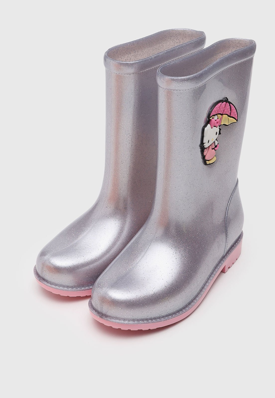 Infantil - Galocha Grendene Hello Kitty Prateada