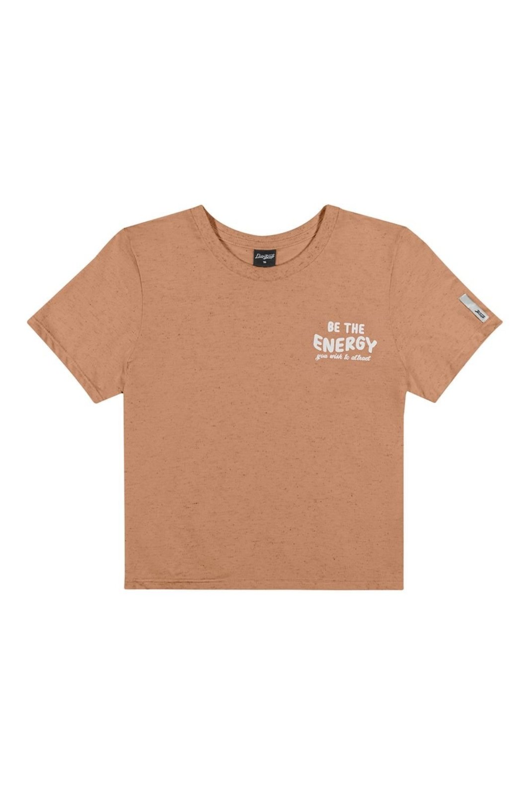 Infantil - Blusa Curta Juvenil Menina Malha Linho Beats Marrom