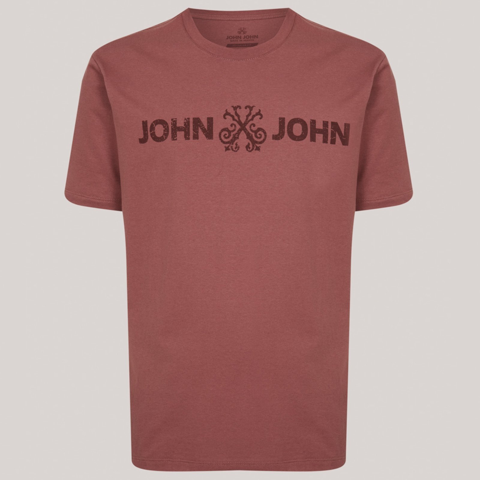 Camiseta John John Regular Basic Pr26 Rosa Masculino